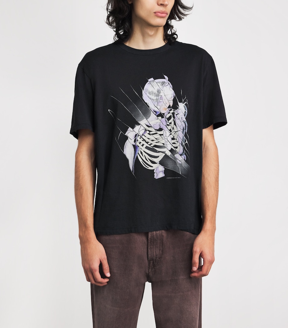 Our Legacy Mens Cotton Cybernetic Angel T-Shirt Cyberntic Agl Prit Image 3