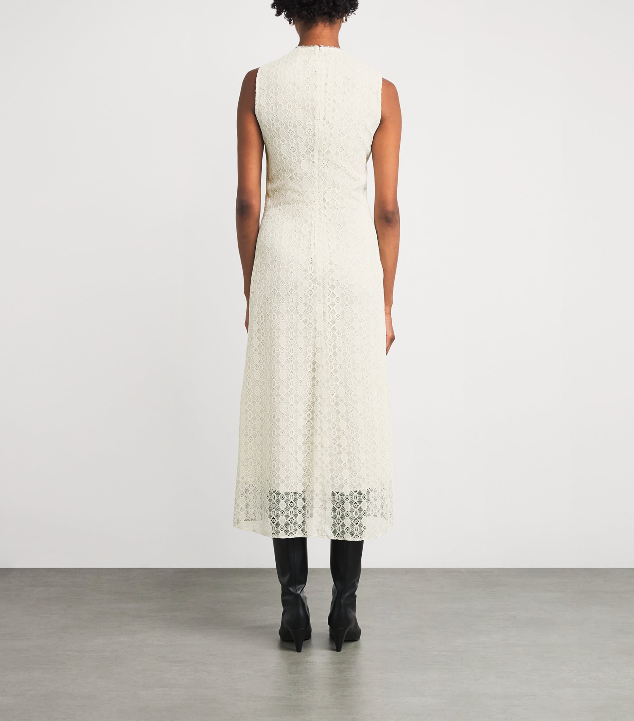 Lace Midi Dress ECRU Image 3