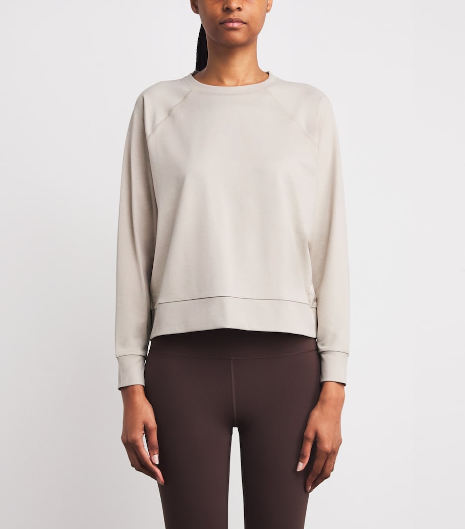 Long-Sleeve Halo Sweatshirt HEE ECRU HEATHE Image 3