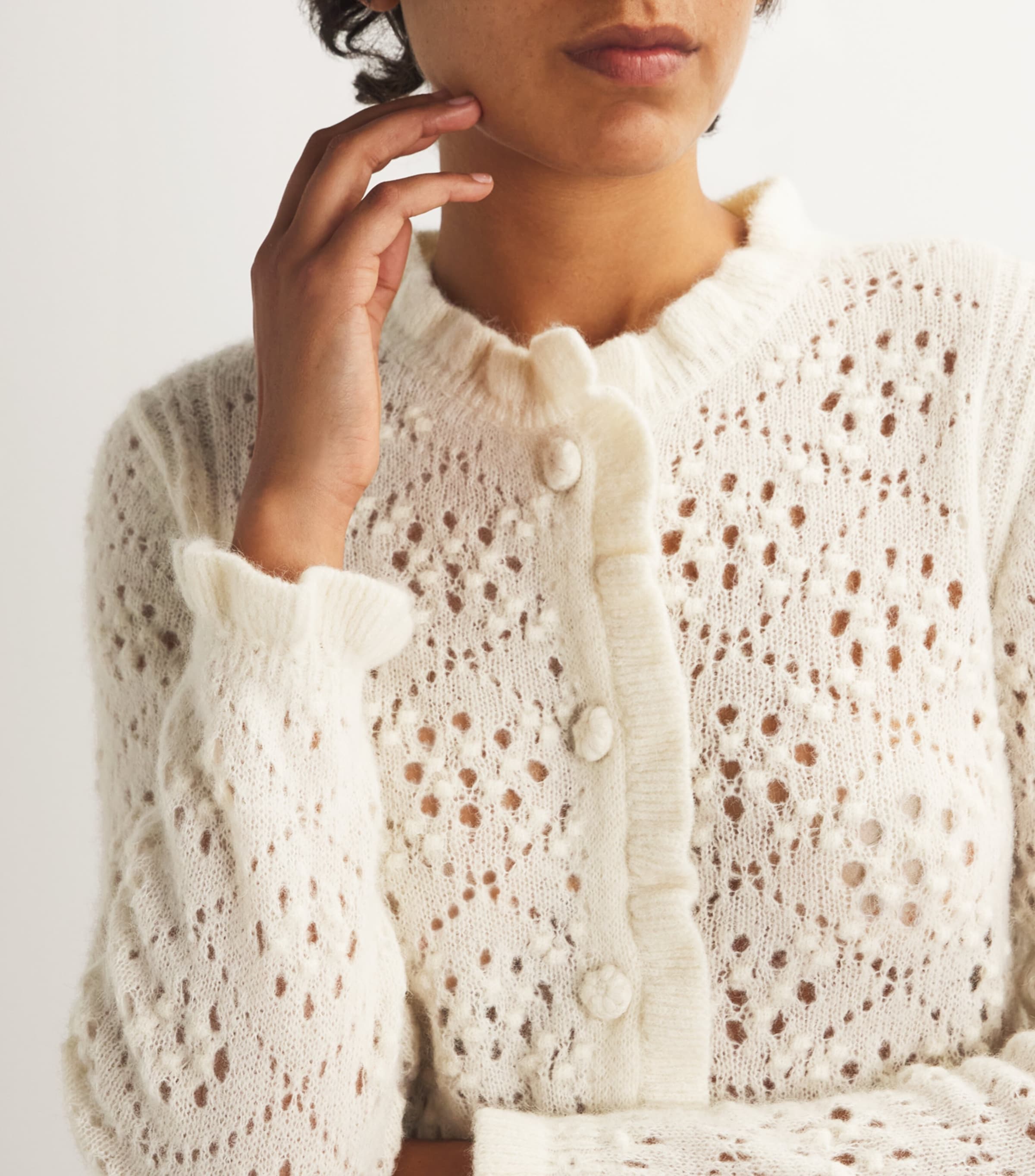 DÔEN Ivory Alpaca-Blend Claudie Cardigan | Harrods US