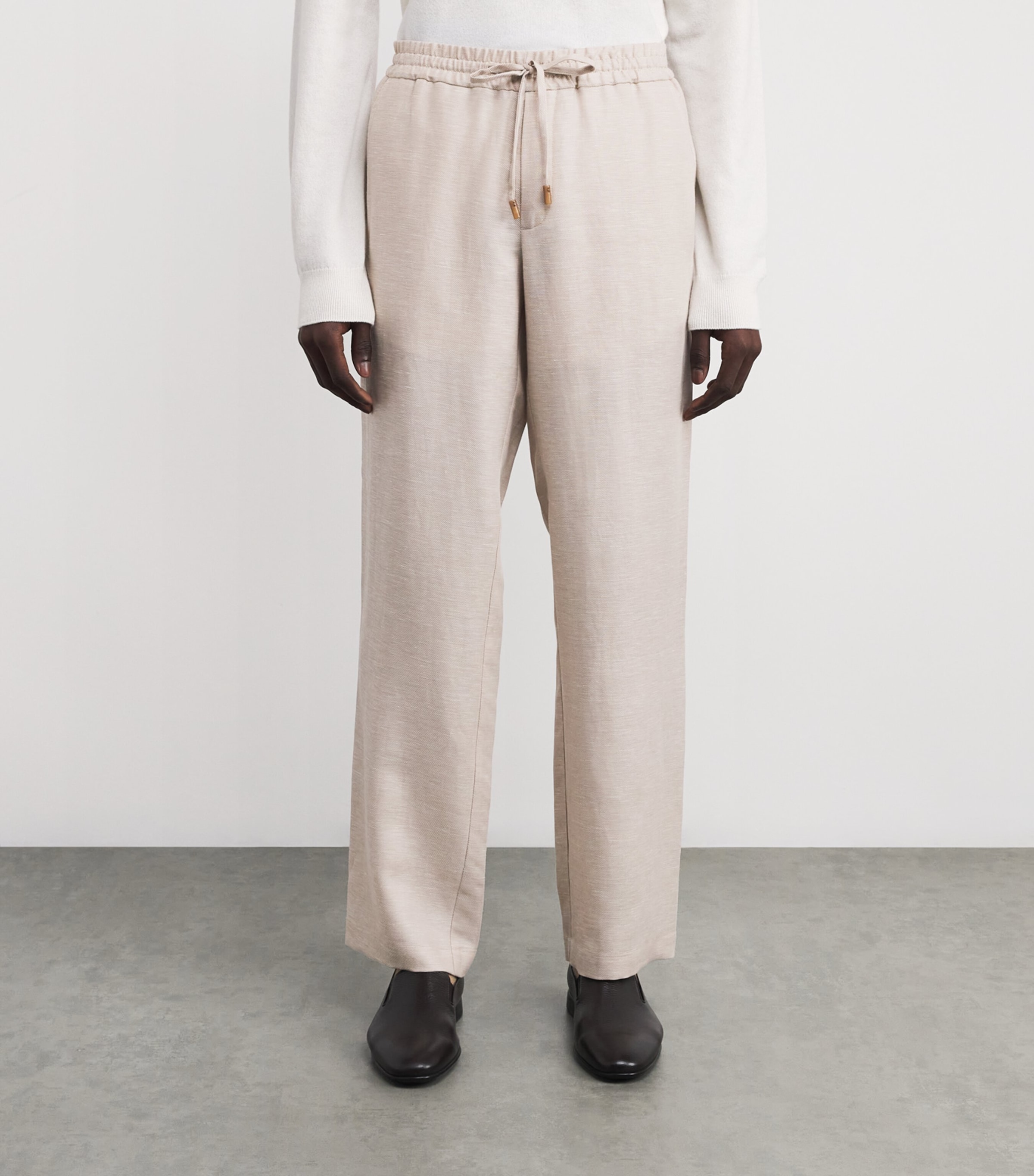 Cashmere-Linen Trousers 82805 SAND Image 3