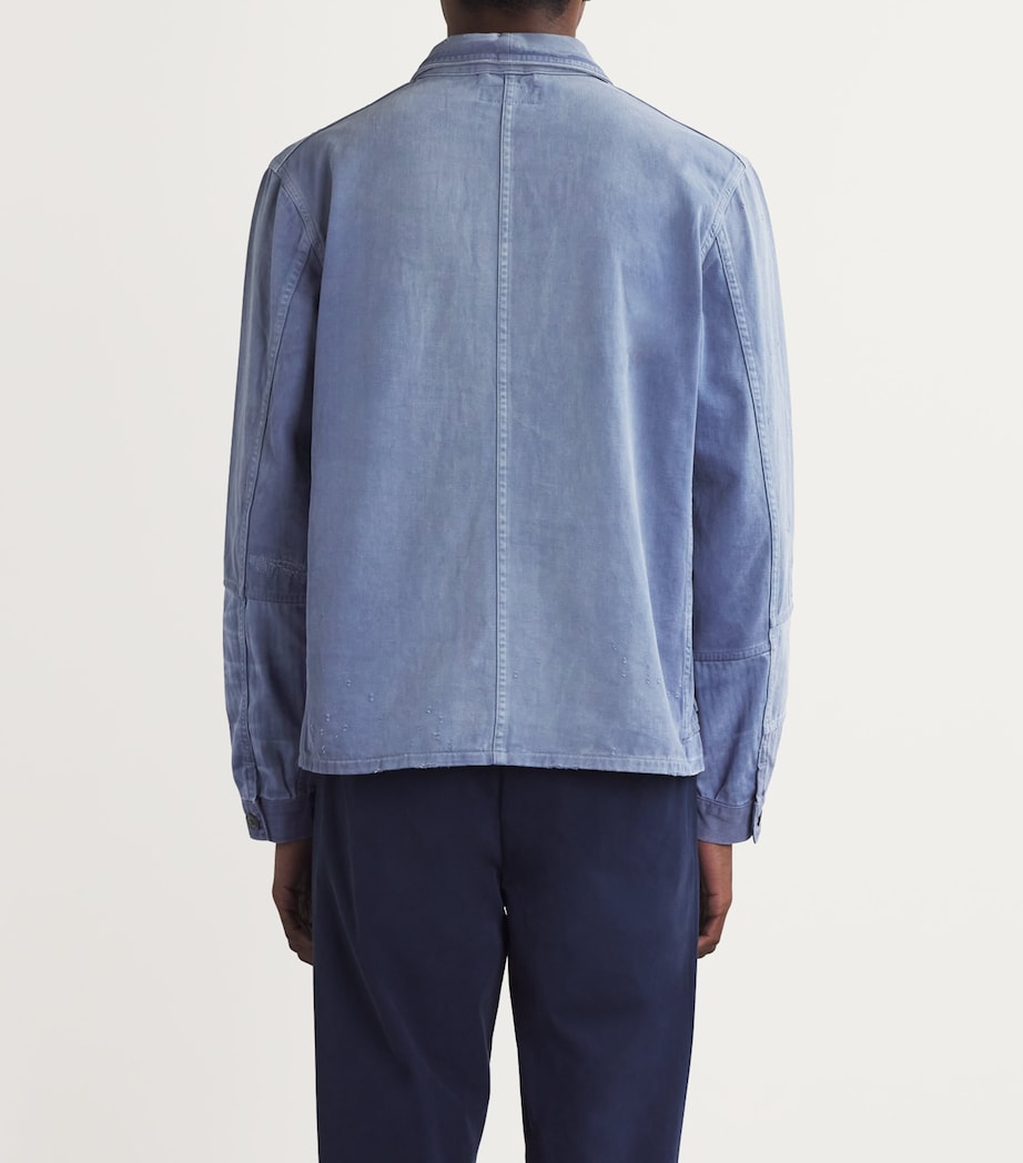 Patchwork Utility Jacket BLUE Image 4