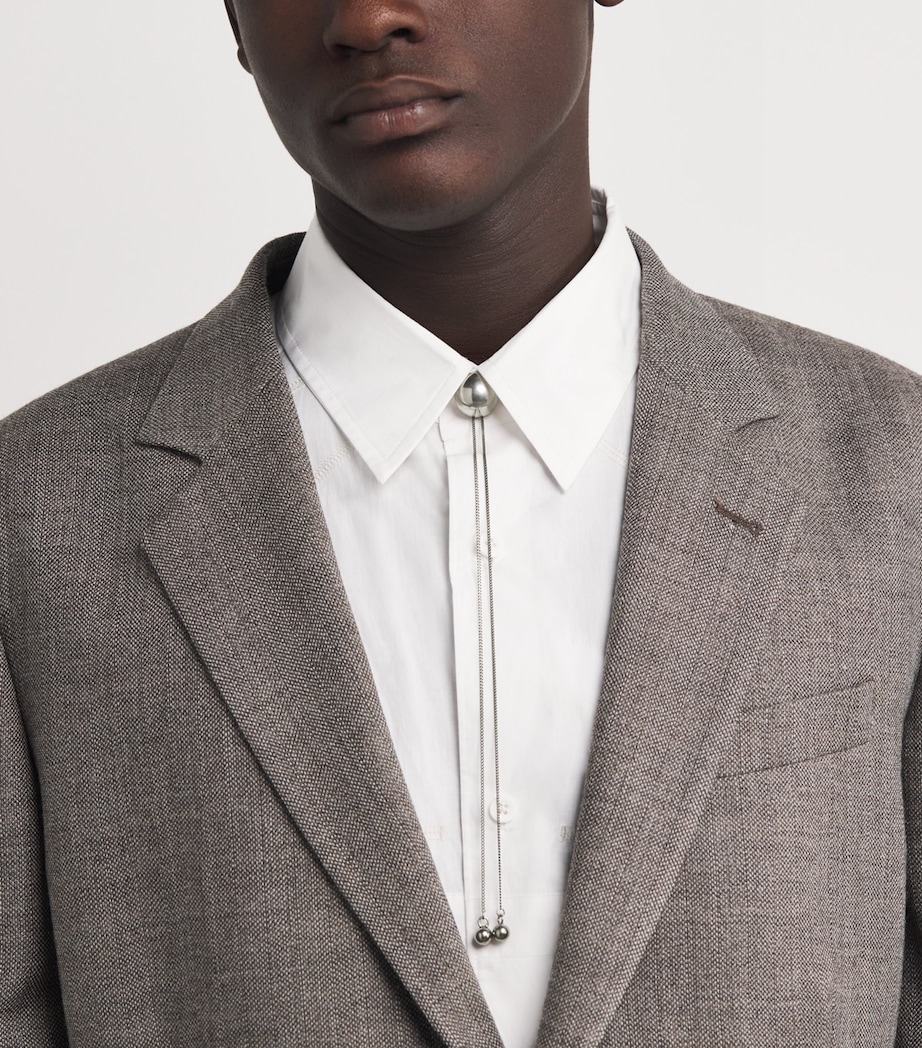 Rattle Bolo Tie Necklace BK927 SILVER Image 2