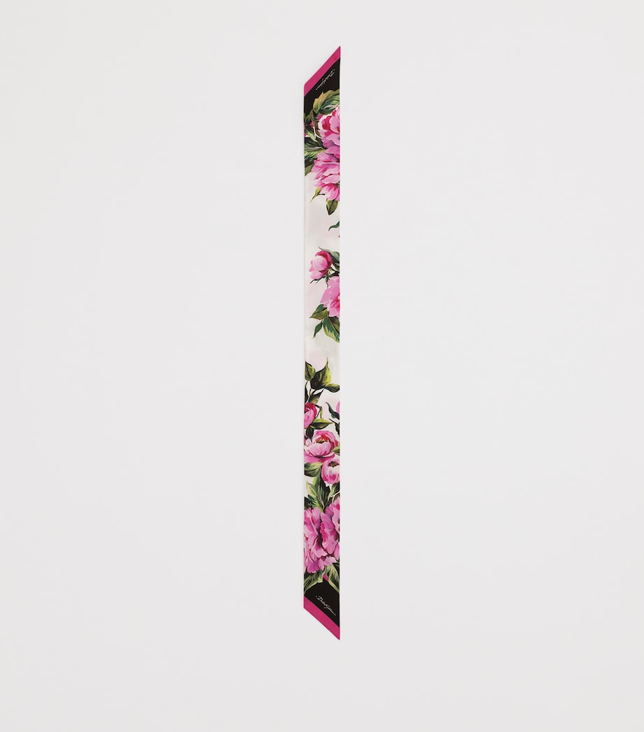 Silk Peony Print Headscarf HH5KR-PEONIE Image 2
