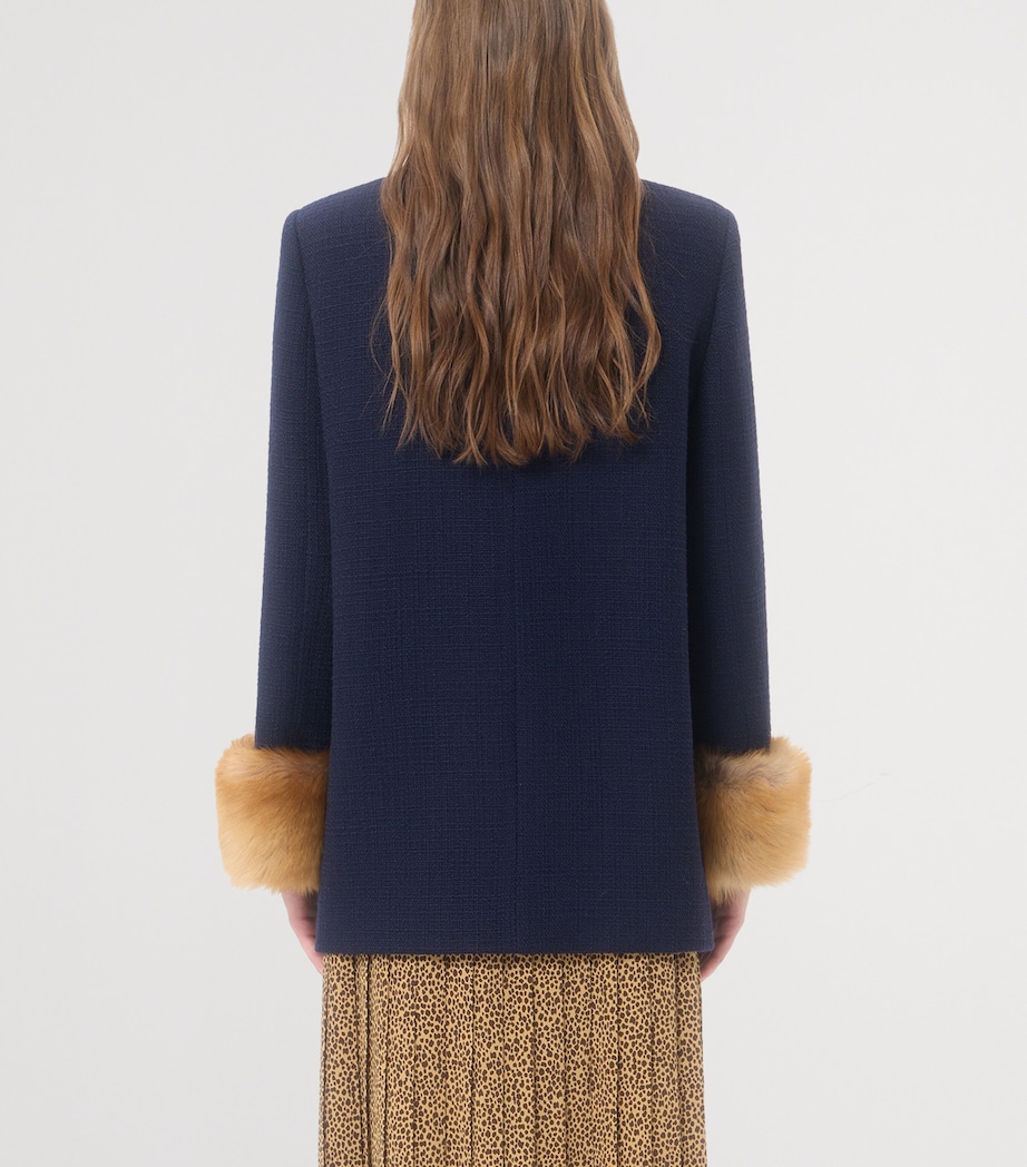 Valentino Womens Virgin Wool Peacoat Ysy Image 5