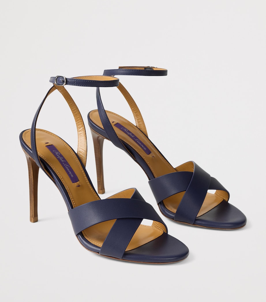 Leather Cleary Heeled Sandals 95 NAVY-410 Image 2
