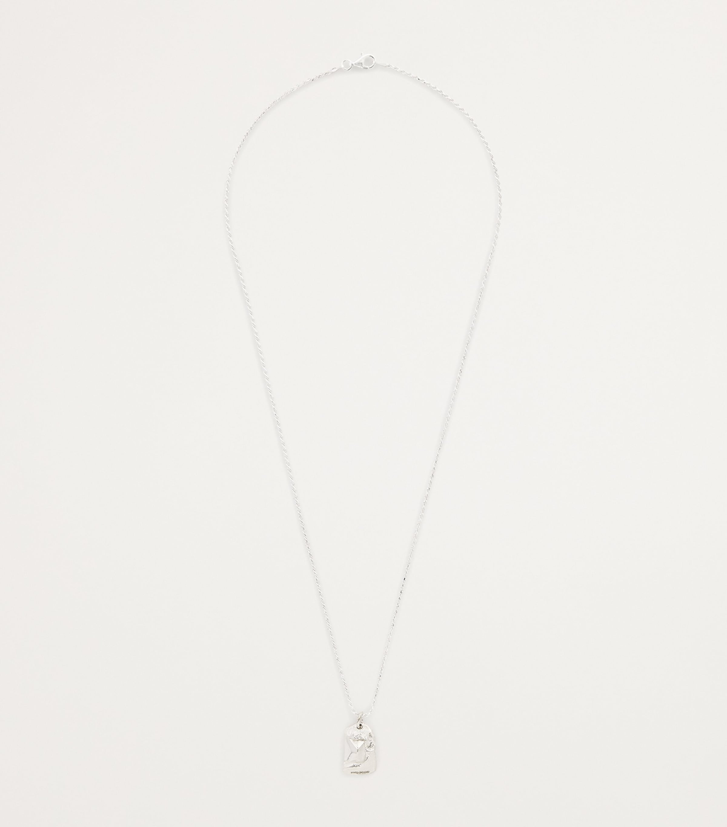 Sterling Silver Impressions Rose Pendant Necklace SILVER (925) Image 3