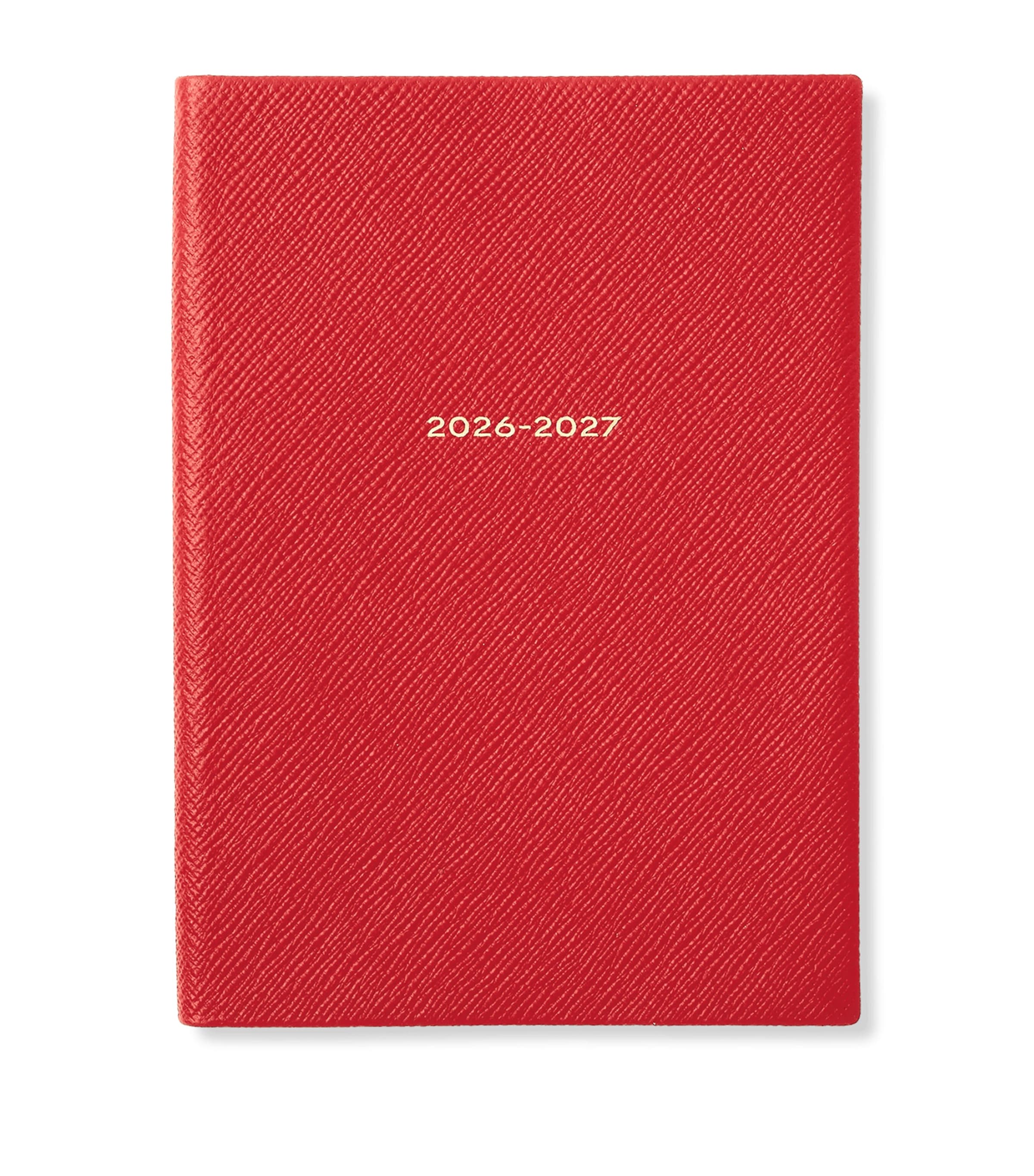Smythson Leather Soho Weekly Diary 2026-2027 S Red