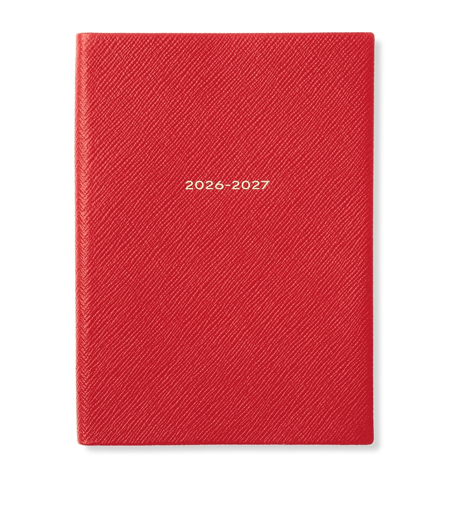 Smythson Leather Soho Weekly Diary 2026-2027 S Red Image 1
