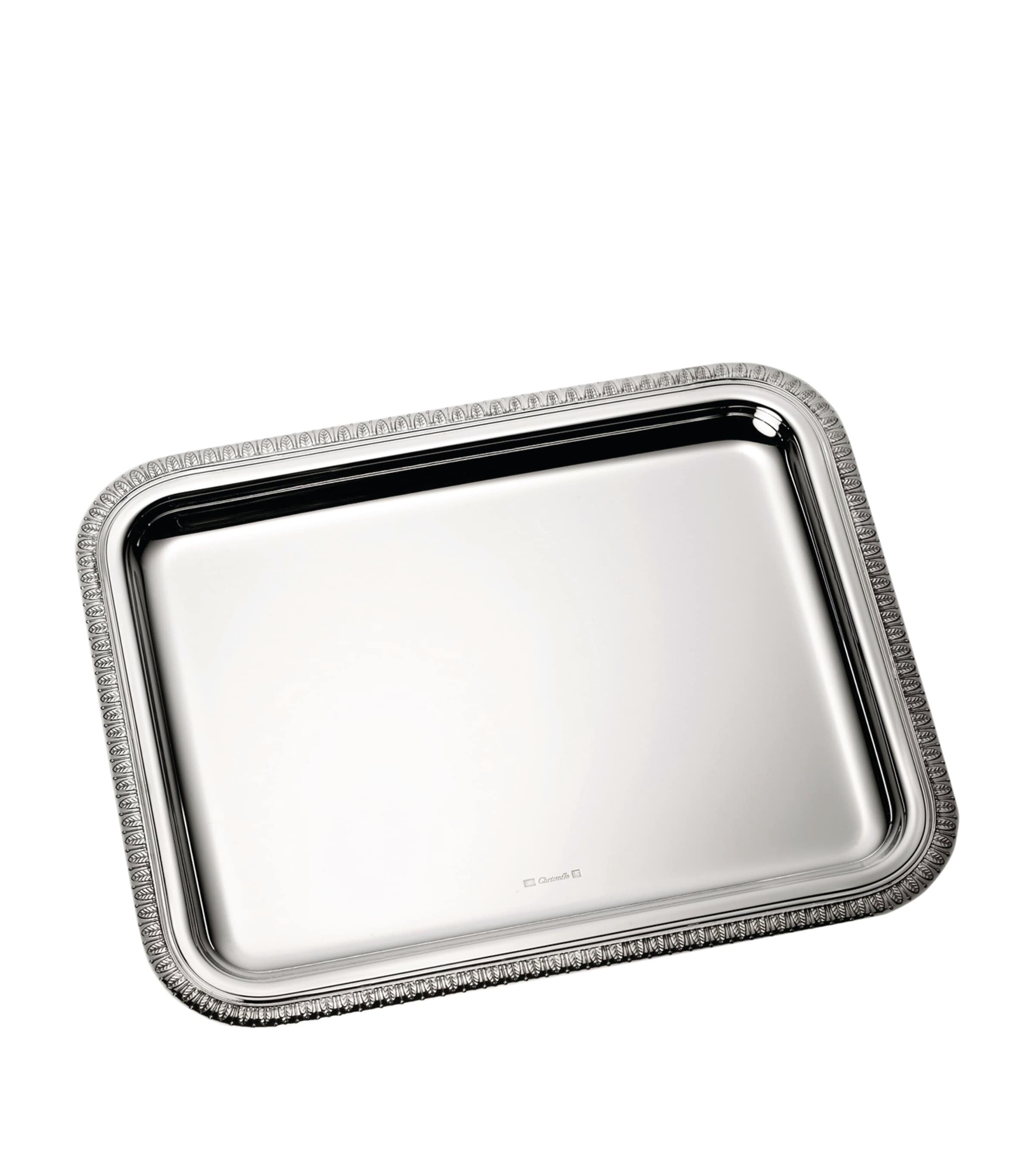 Christofle Silver-Plated Malmaison Tray (26cm x 20cm) | Dining | Serveware | Serving Trays | Designers | Christofle