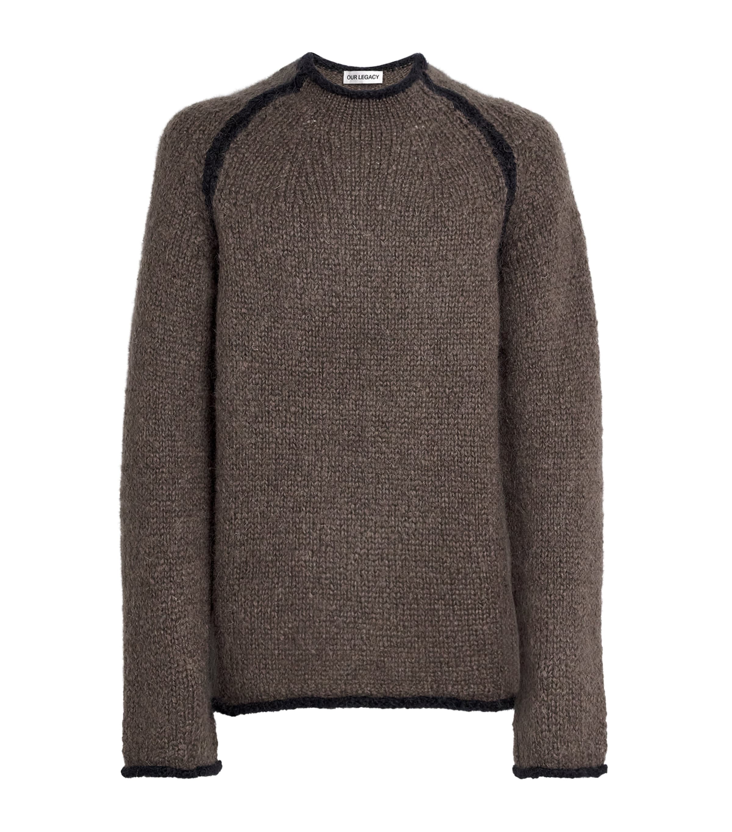 Our Legacy Soft Durable Knitwear Contrast Trim In Gray