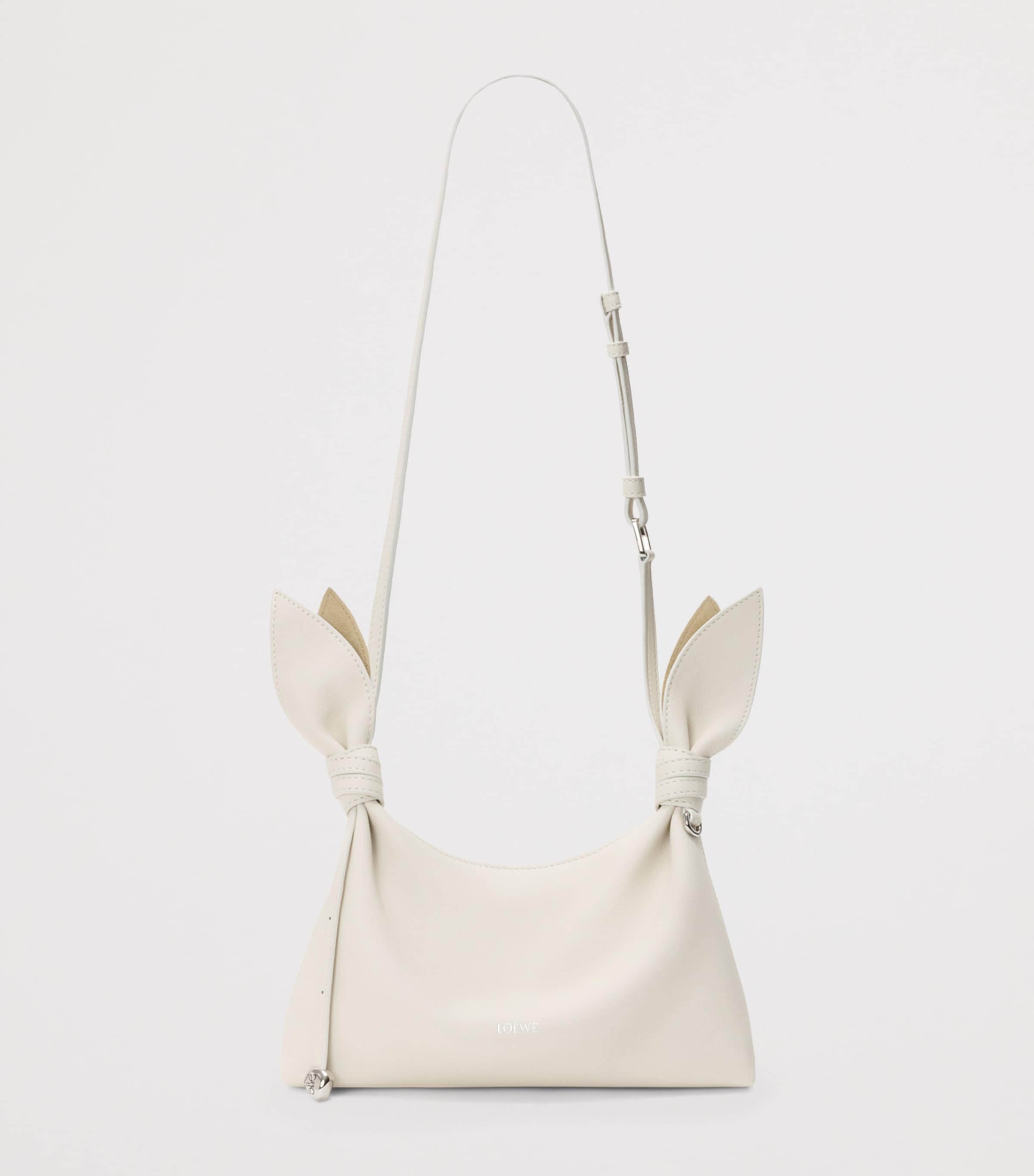 LOEWE Mini Leather Scarf Shoulder Bag Soft White Image 7