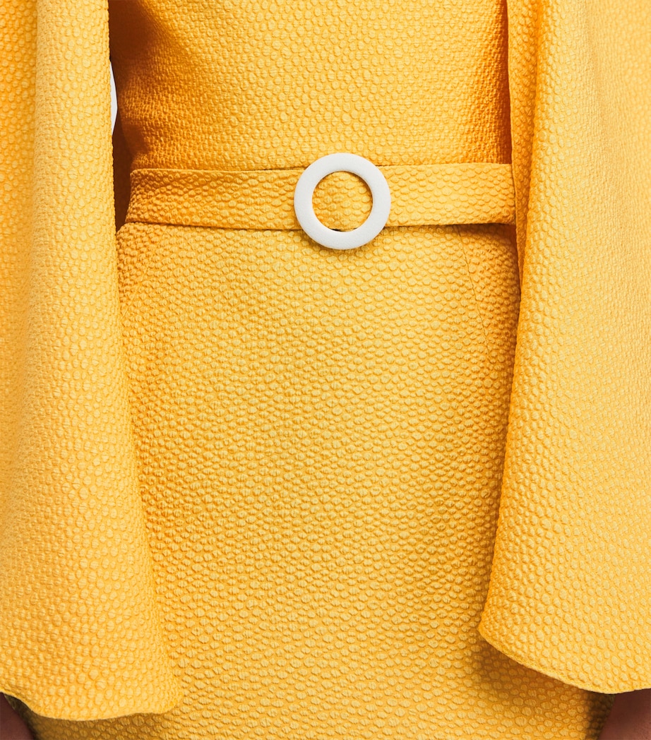 Cape-Detail Camilla Midi Dress YEL Image 4