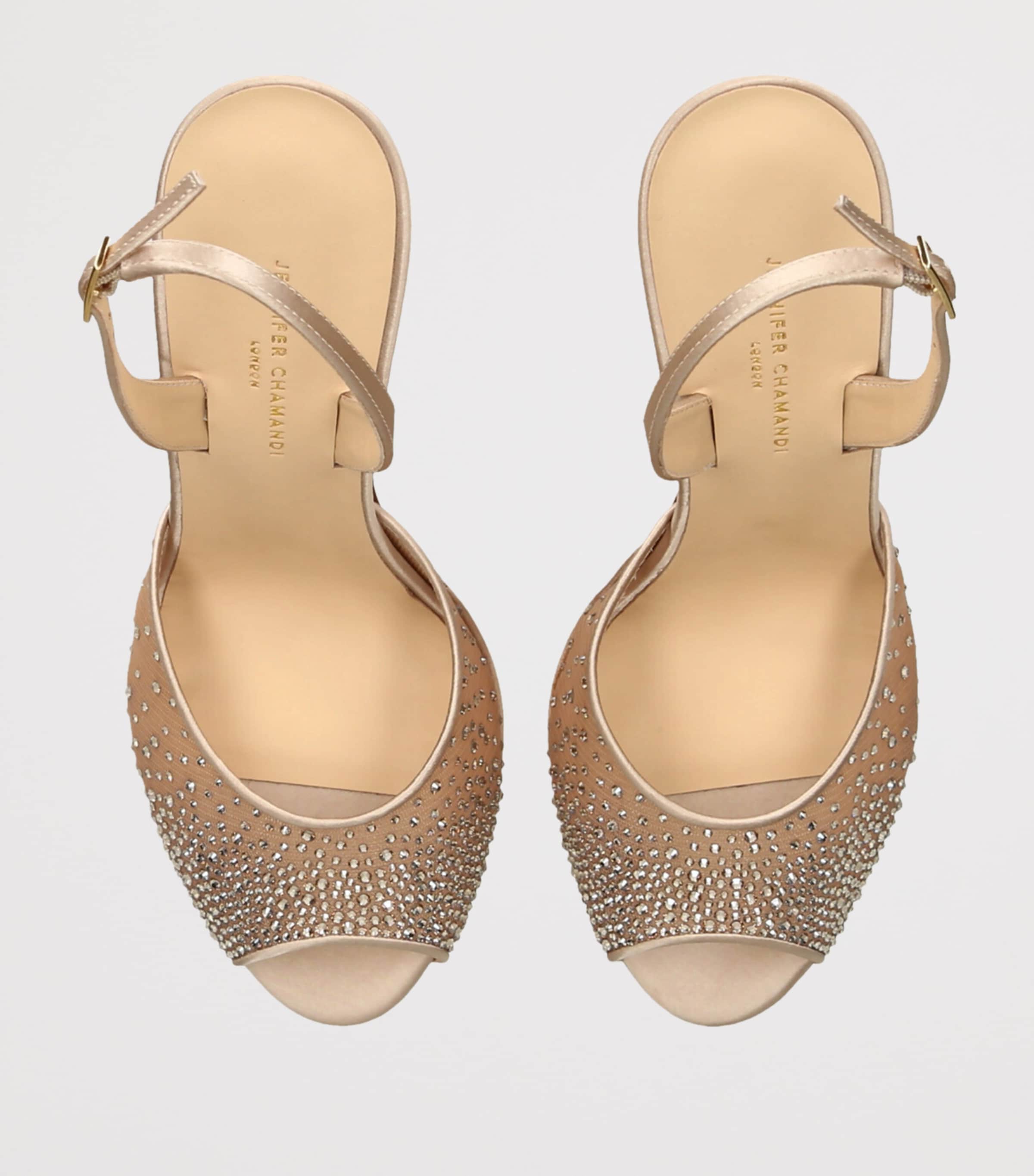 Embellished Antonio Slingback Sandals 130 CHAMPAGNE Image 4
