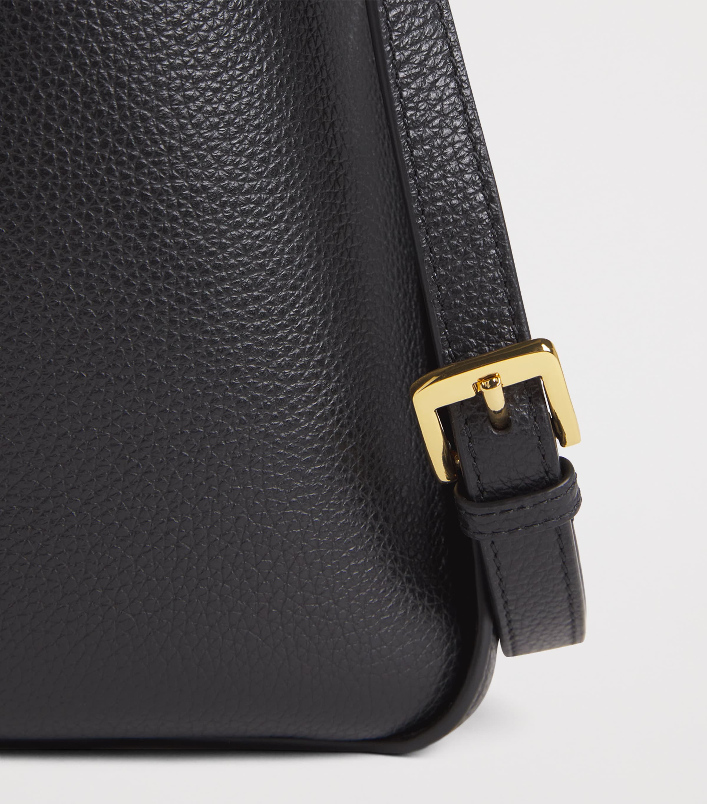 Harrods Small Leather Freya Tote Bag Black Image 6