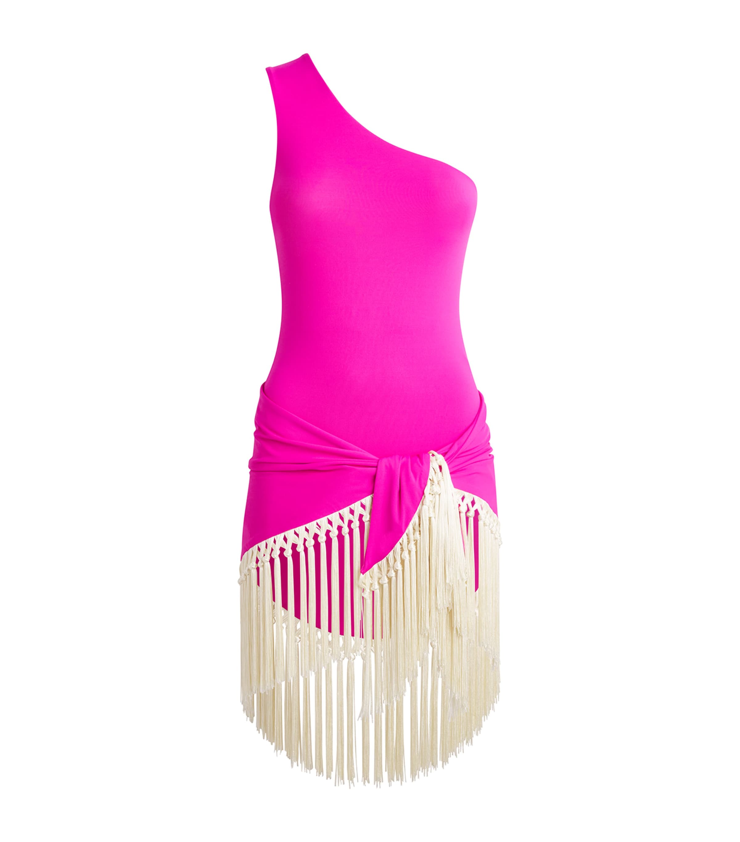 Taller Marmo Womens Pareo-Detail Yacare Swimsuit Bouganville Ivory Image 1