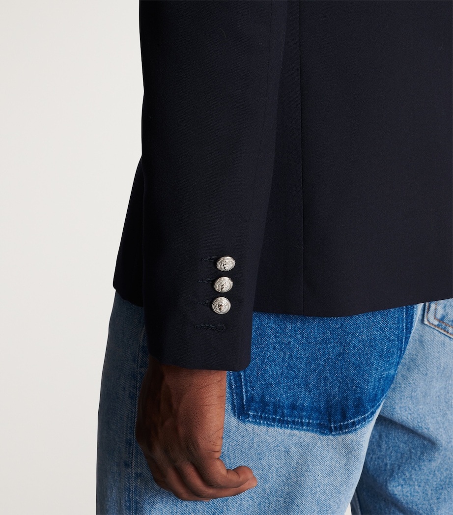 Wool Single-Breasted Blazer 6UB MARINE Image 6