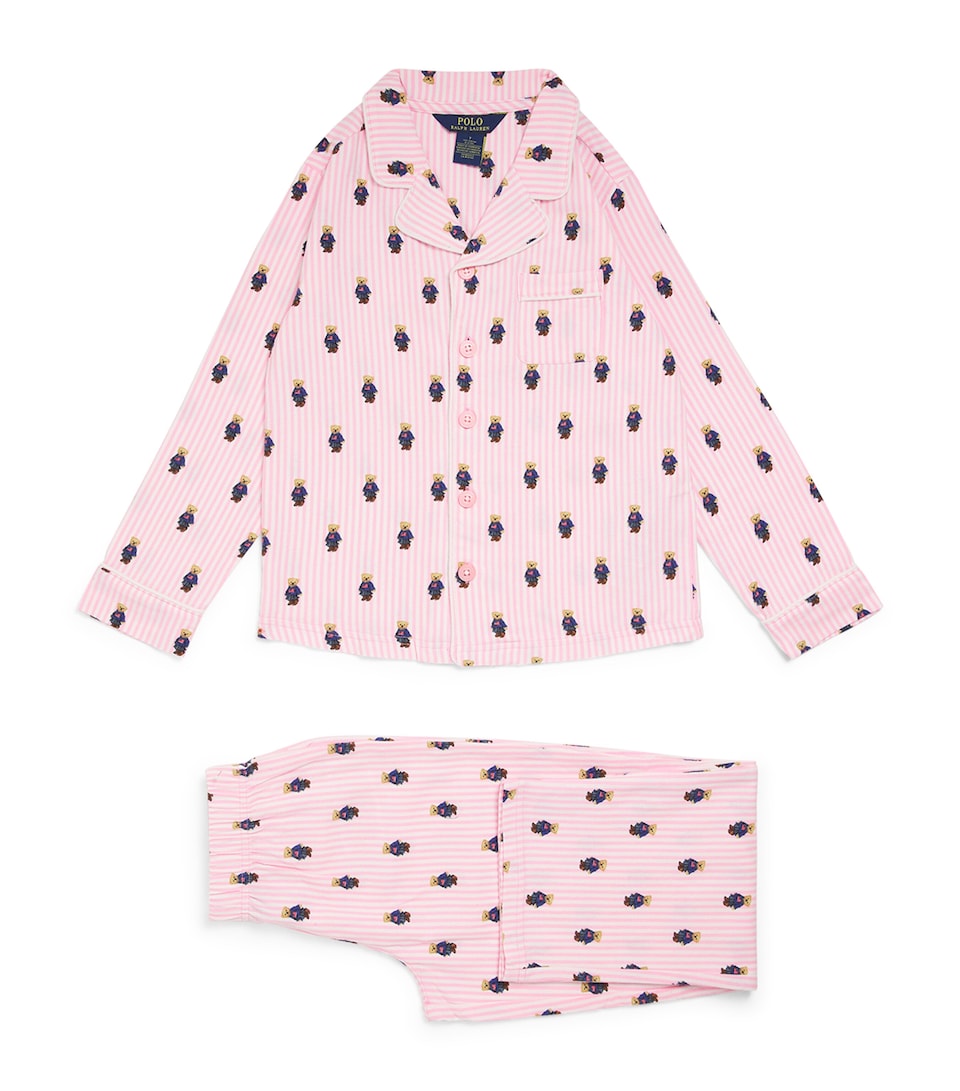 Ralph Lauren Kids Cotton Polo Bear Pyjama Set (4-6 Years) Pink