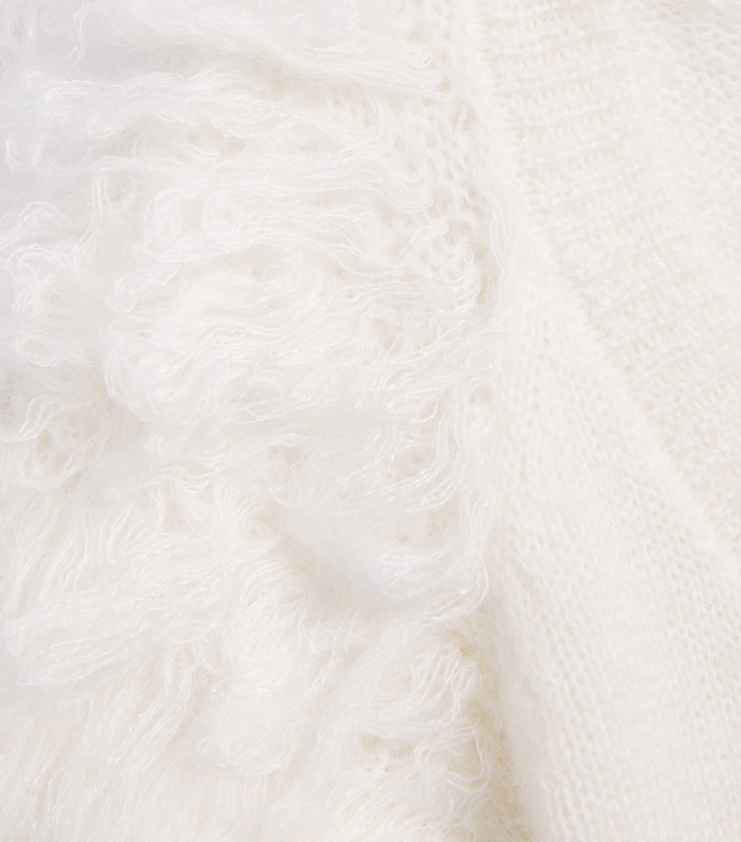 Monnalisa Faux-Fur Fringe Cardigan (4-12 Years) Panna Image 3
