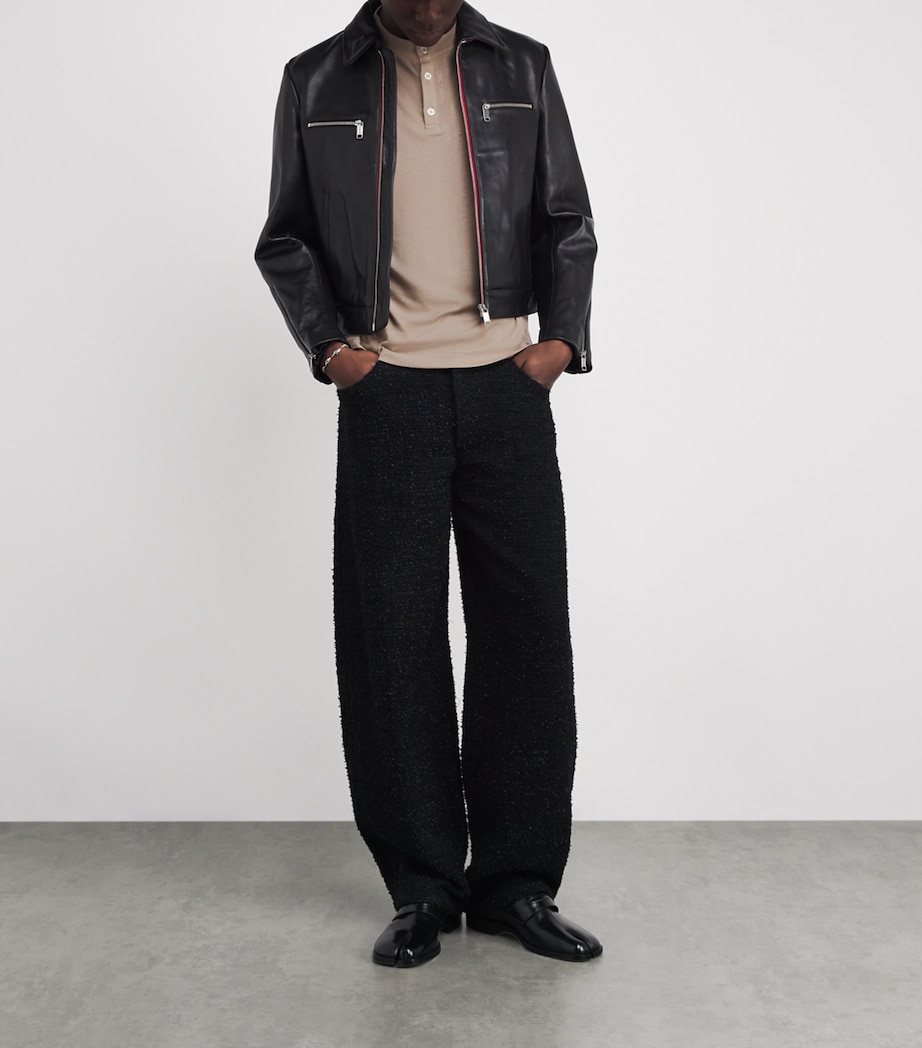 Distressed-Detail Long-Sleeve Henley T-Shirt BROWN 300 Image 2