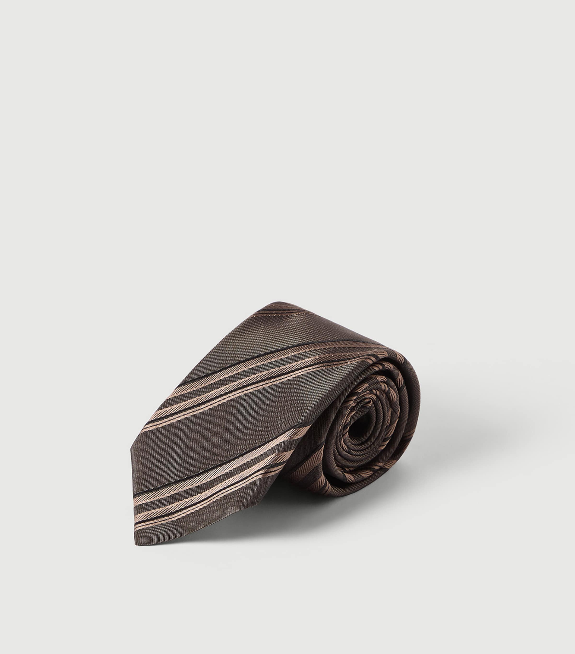 Brunello Cucinelli Silk Stripe Tie Image 3