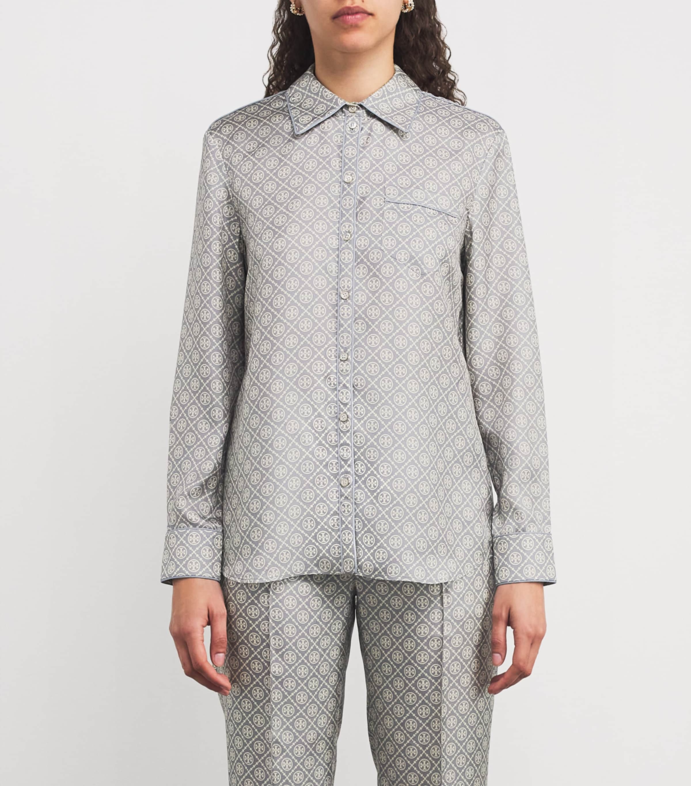 Silk T Monogram Shirt GRAY T MONOGRAM MINI Image 3