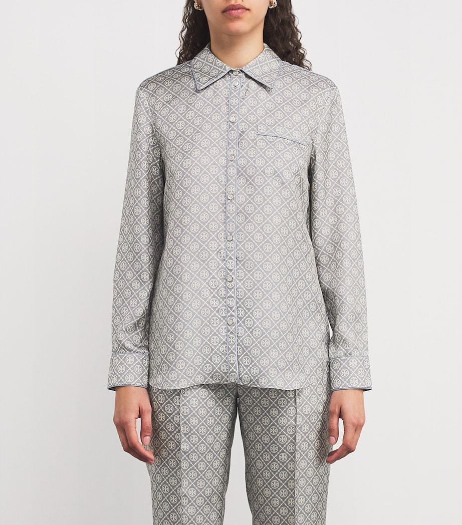 Silk T Monogram Shirt GRAY T MONOGRAM MINI Image 3