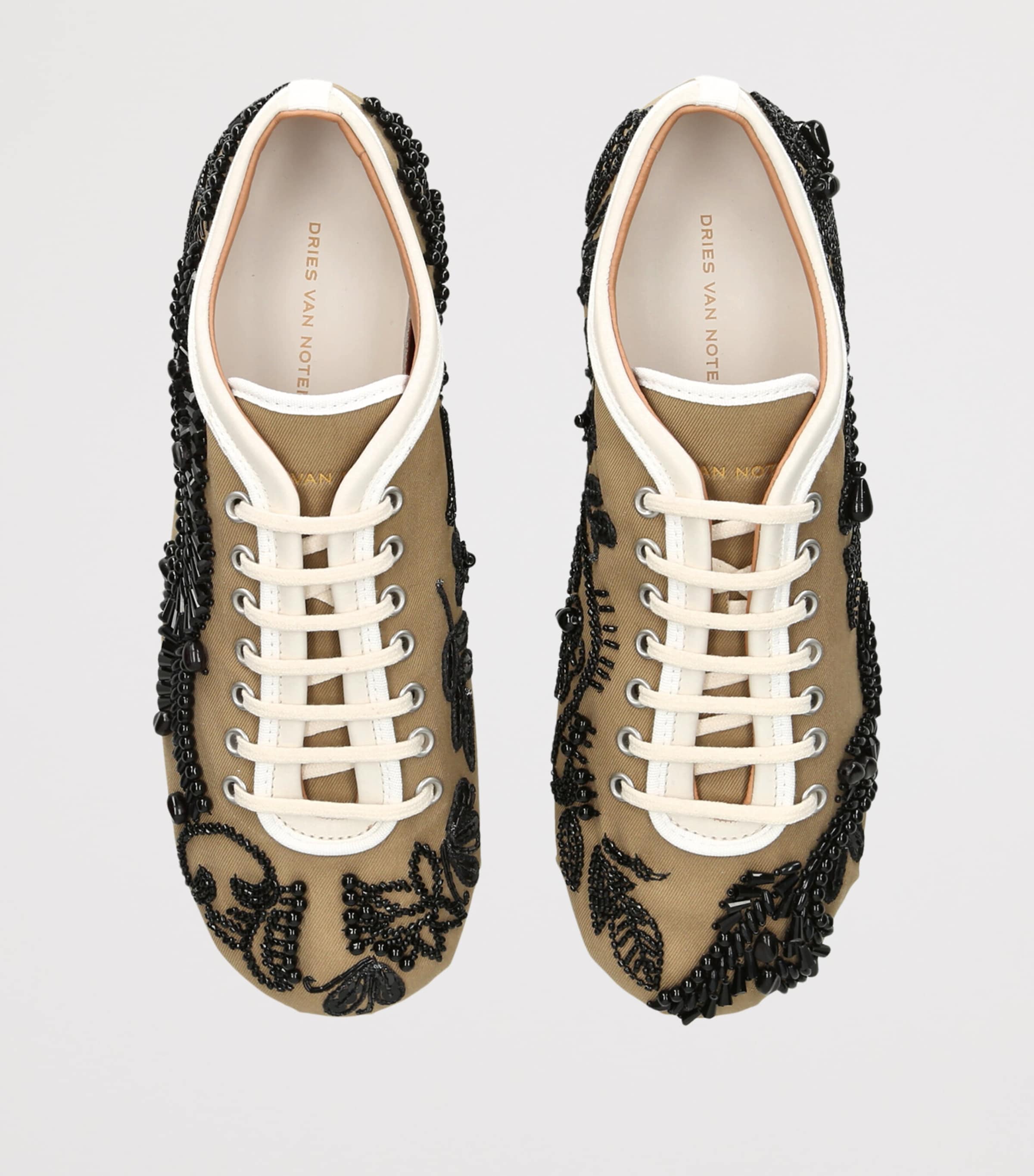DRIES VAN NOTEN Leather Embellished Ballerina Sneakers Mult/other Image 4