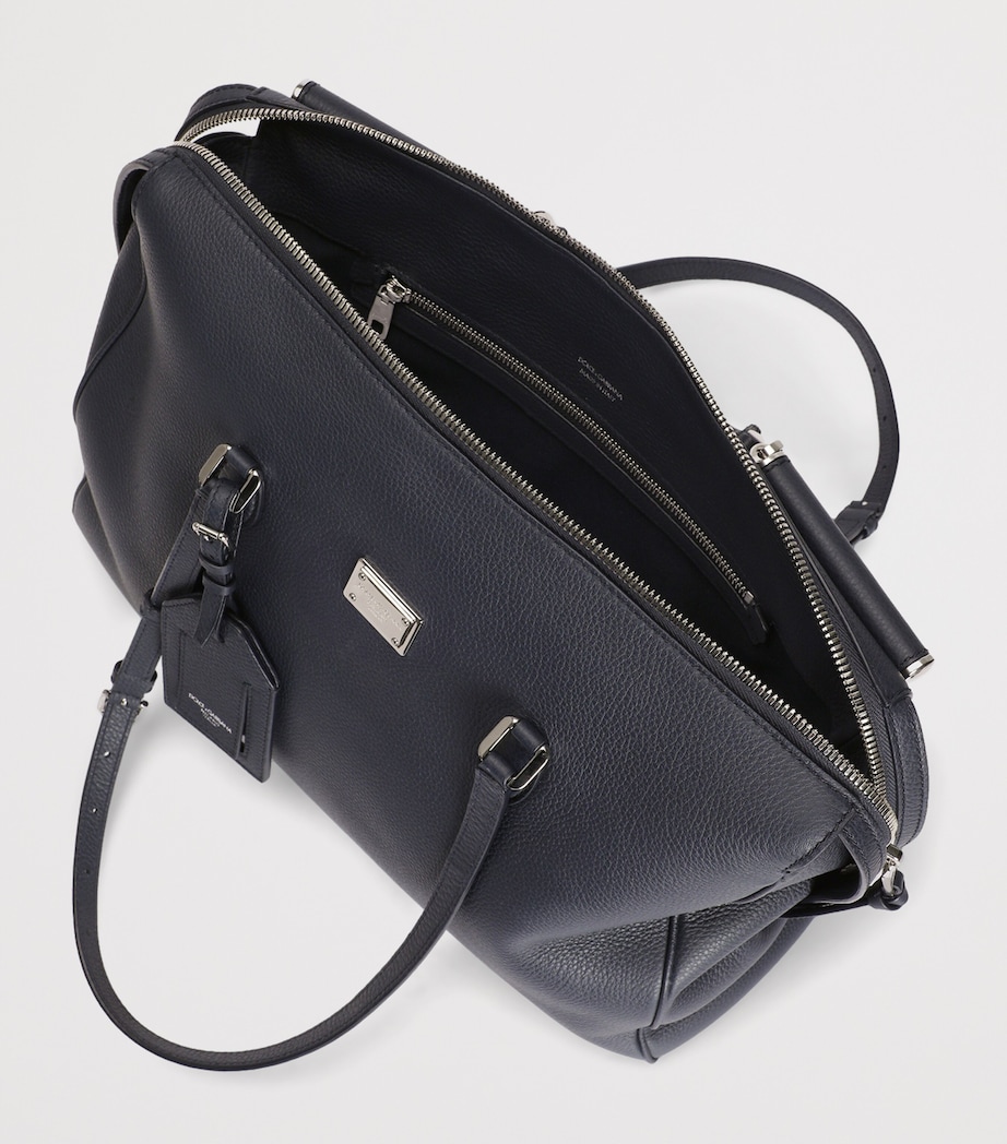 Dolce&Gabbana Leather-Blend Top-Handle Bag Blue Image 6