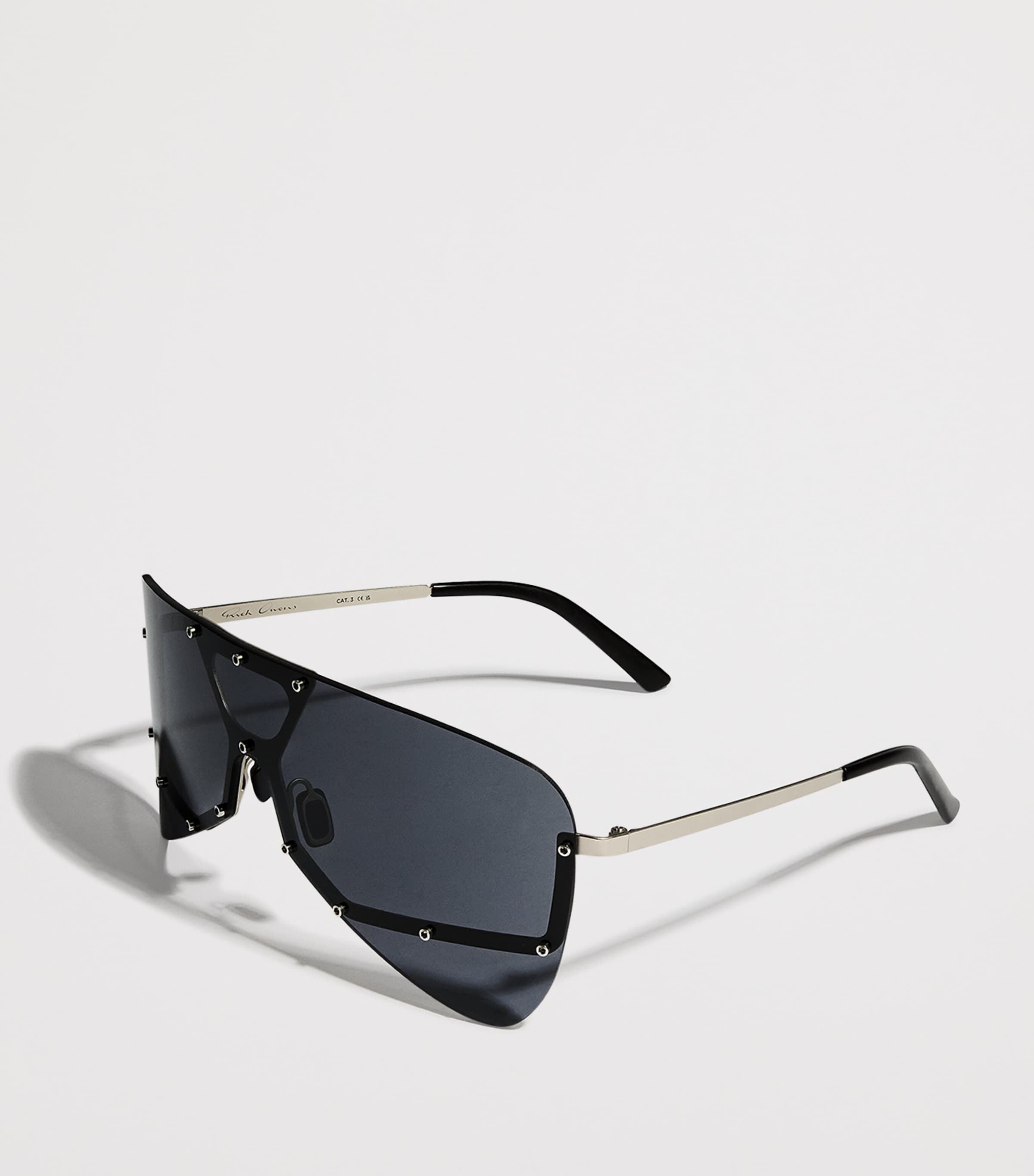 Rick Owens Shield Sunglasses Slr Tmpl/bk Lns Image 2