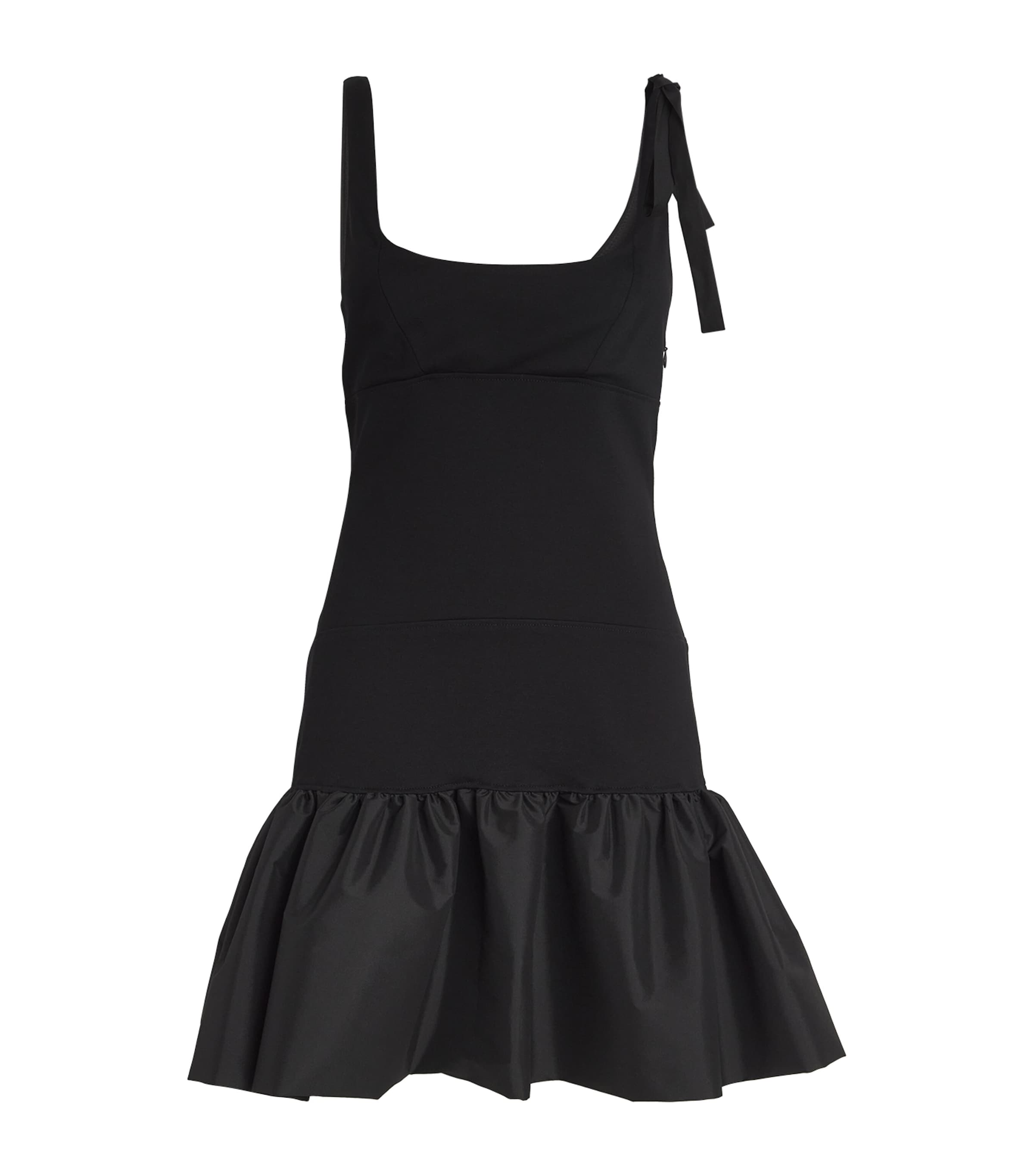 Sandro Peplum-hem Jersey Minidress In Black