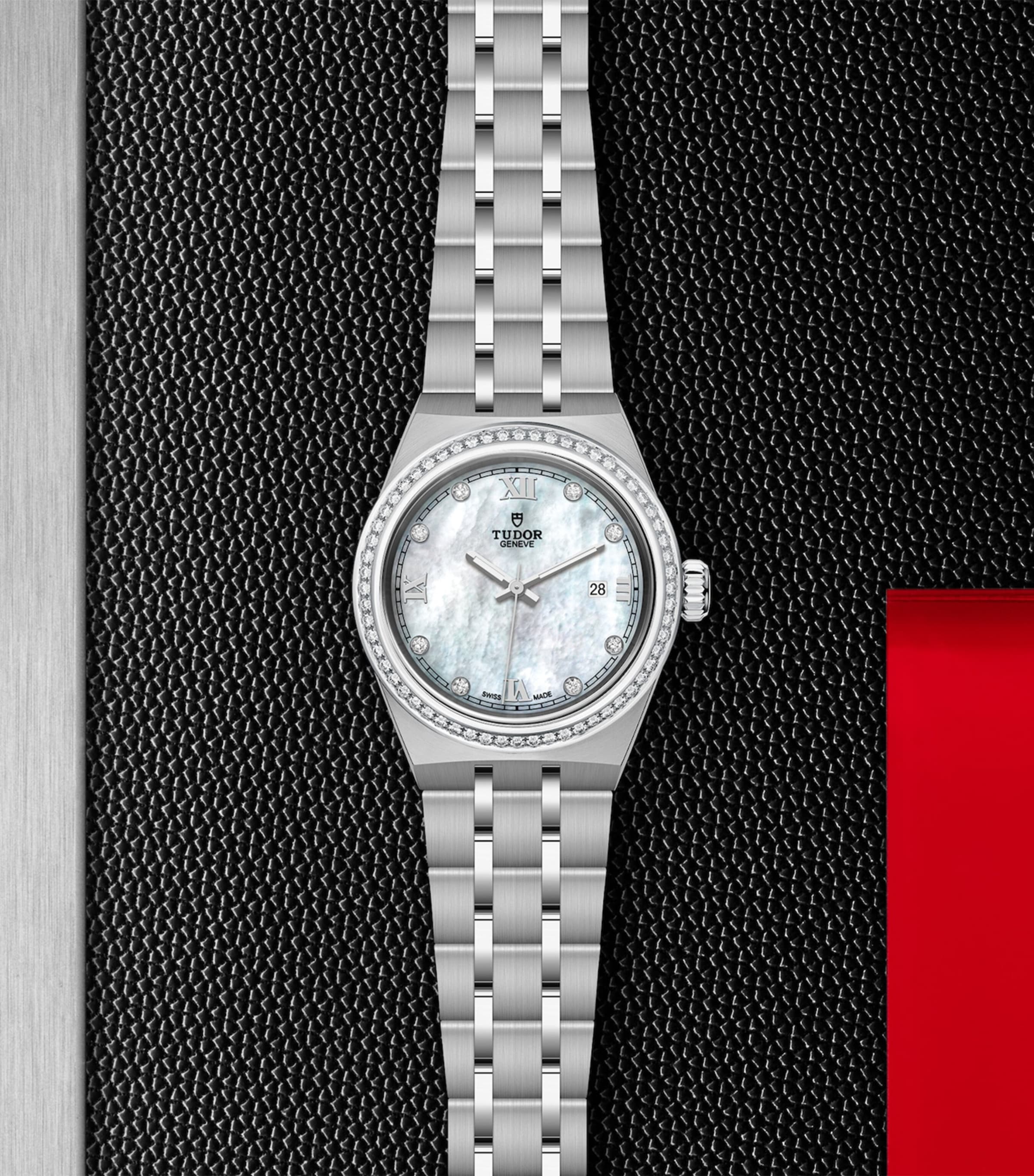 Day Date Stainless Steel and Diamond Watch 28mm MULTI Image 2