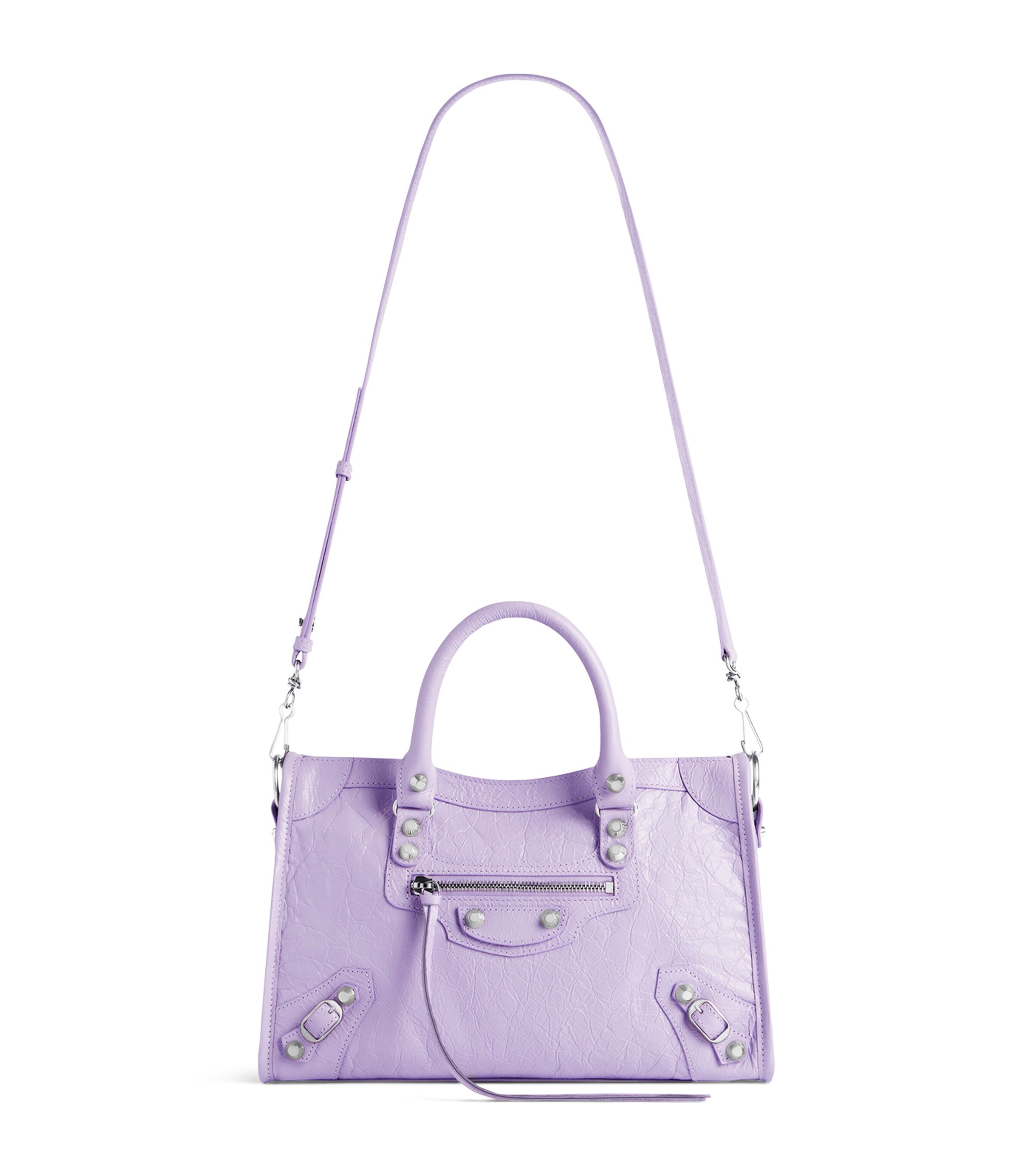 Balenciaga Purple Small Leather Le City Top-Handle Bag | Harrods US