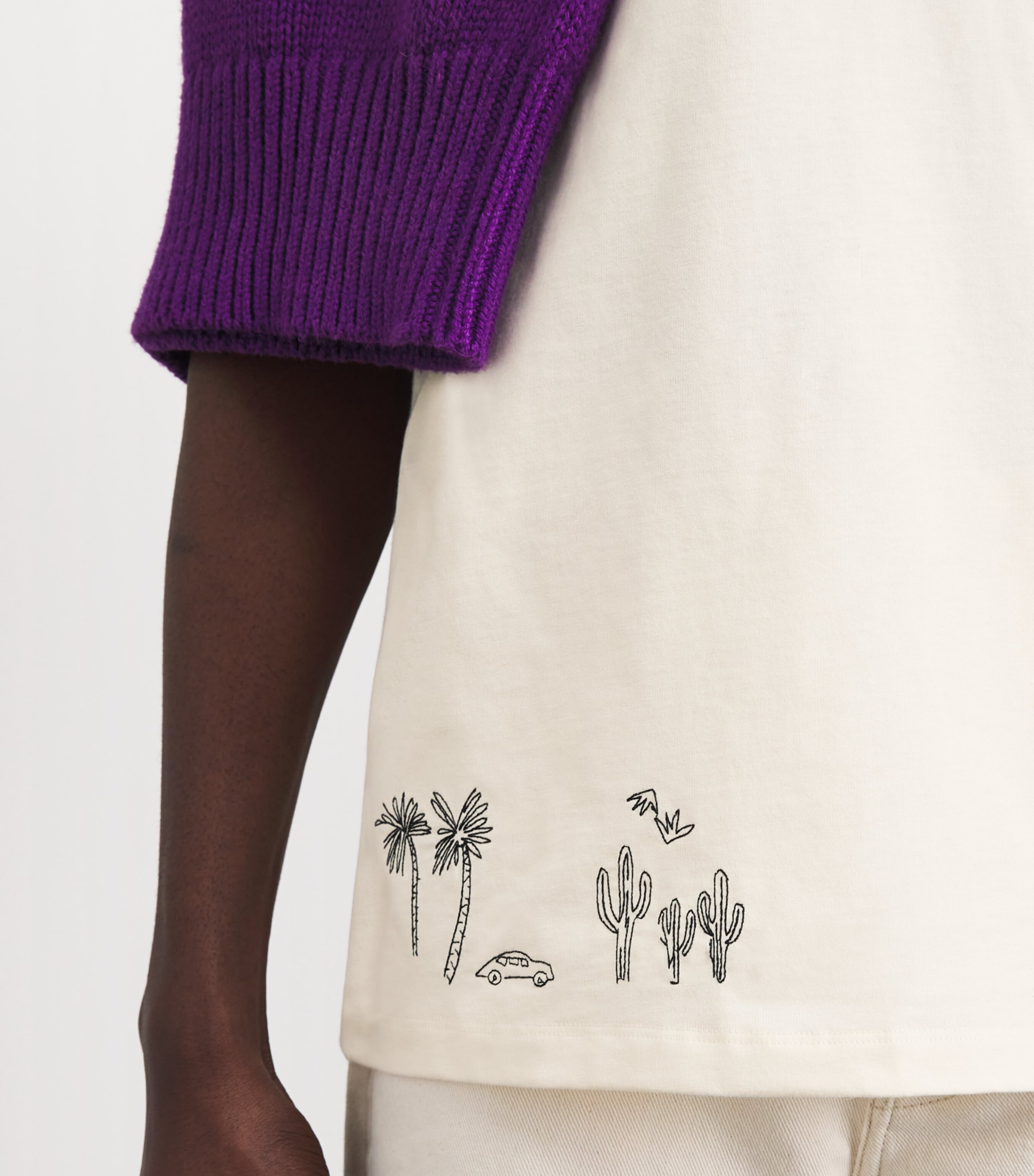 Paul Smith Mens Organic Cotton Embroidered T-Shirt Image 3