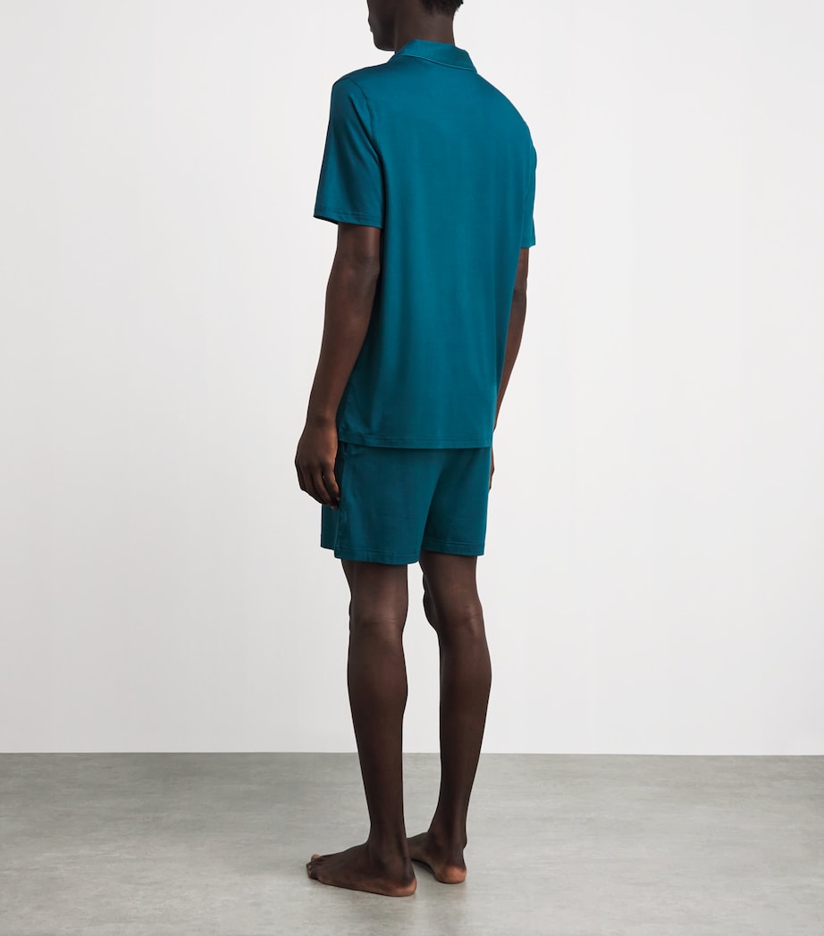 Derek Rose Mens Micromodal Basel Pyjama Set Tea Image 4