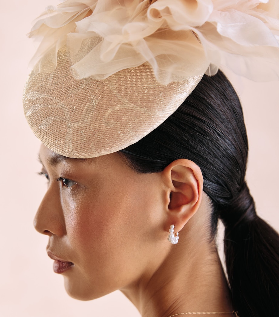 Victoria Grant Sinamay Straw Kiss Fascinator Baby Pink/gold Image 3