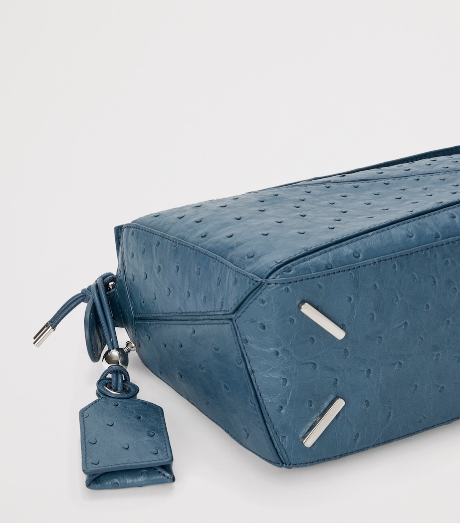 Small Leather Puzzle Top-Handle Bag DENIM Image 8
