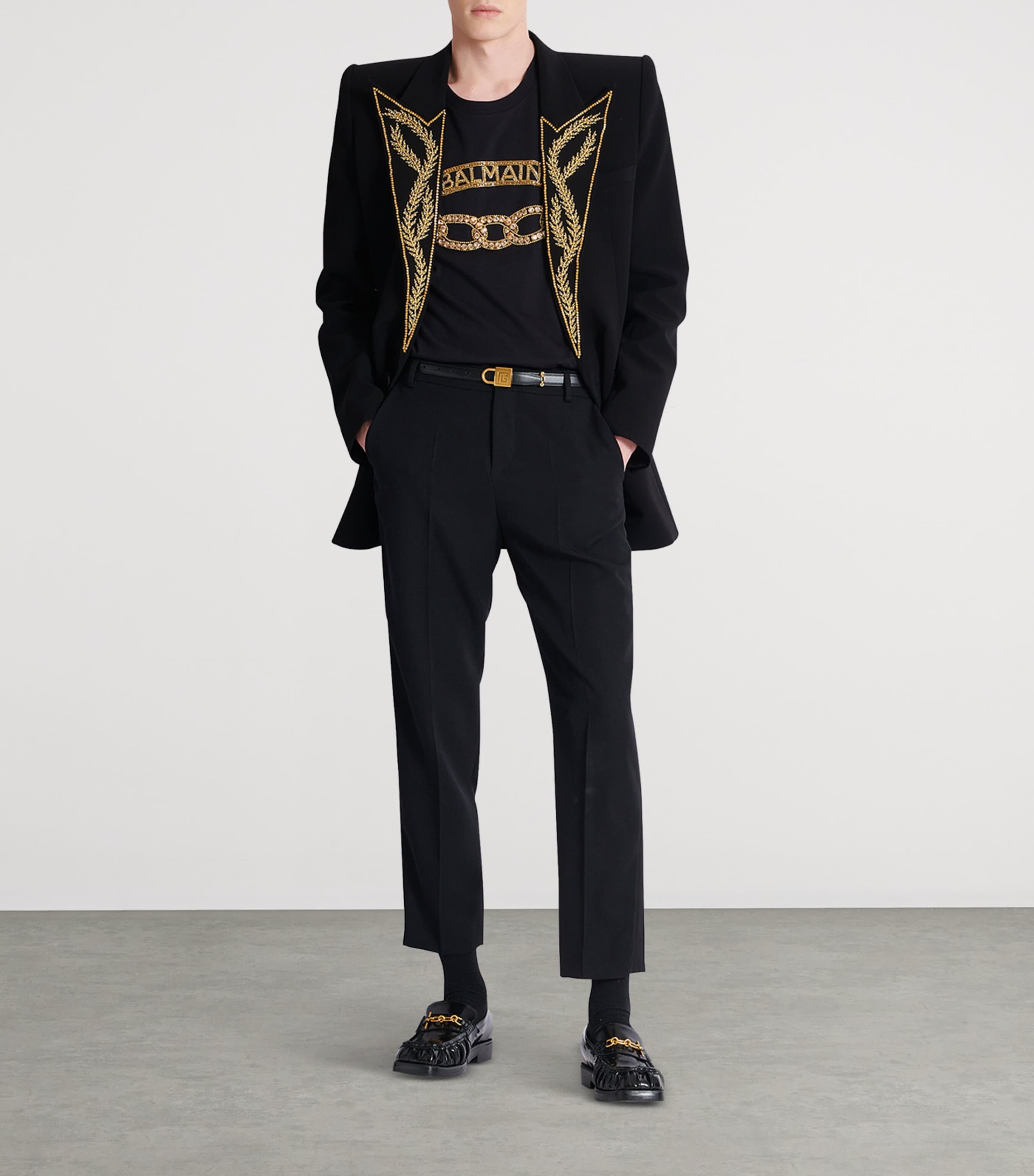 【関税＆送料込み】Balmain Straight Trousers Balmain straight-leg Cargo Pants | Neutrals | FARFETCH
