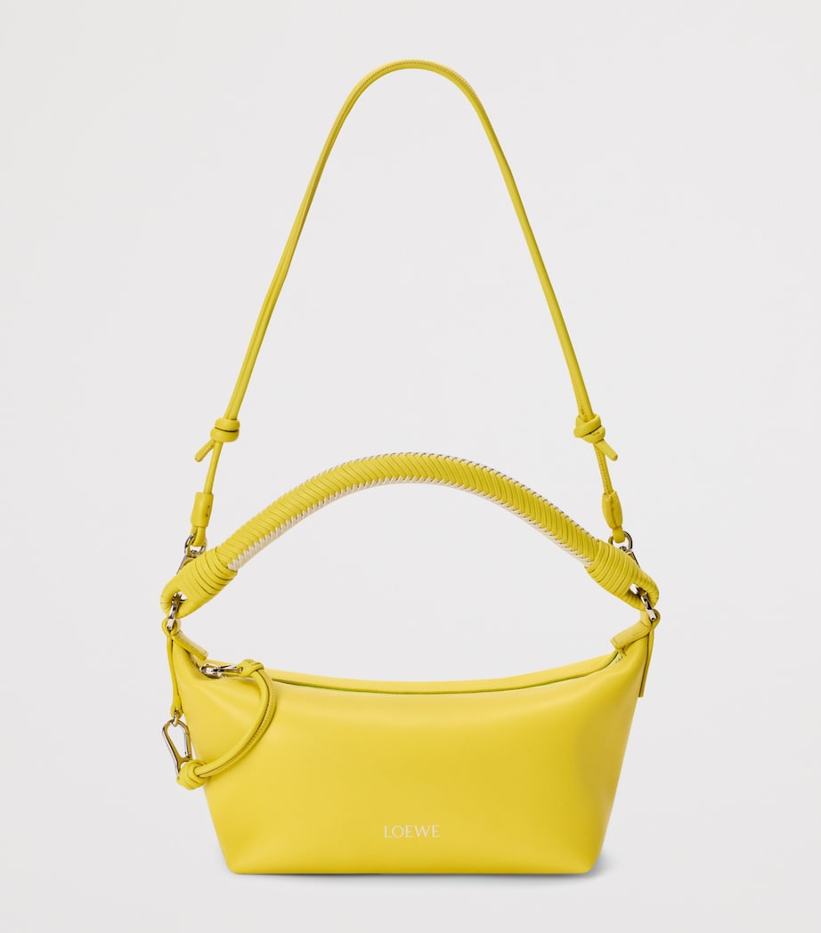 LOEWE Nappa Leather Cala Top-Handle Bag Lemon/soft White Image 5