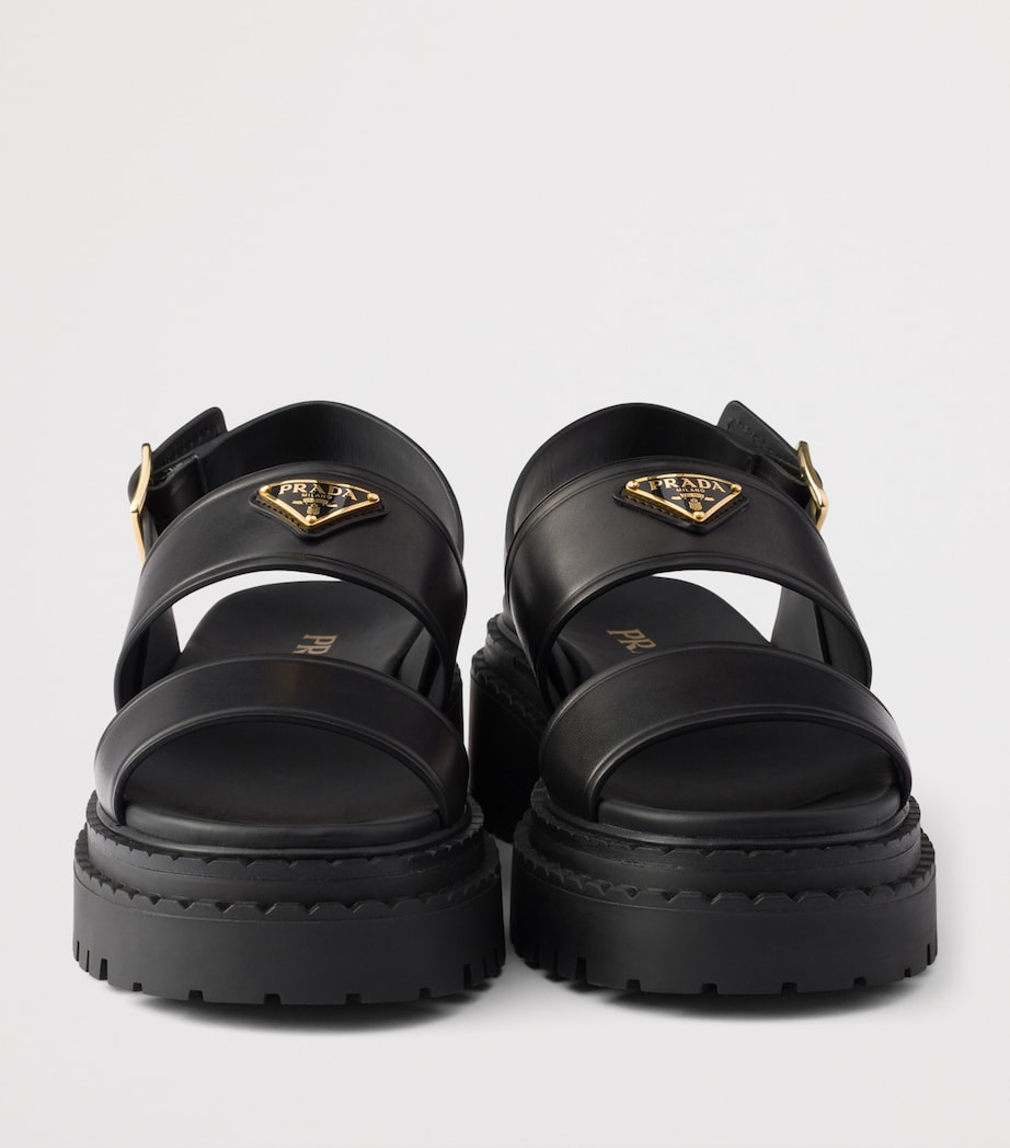 Leather Platform Sandals 55 F0002 Image 5