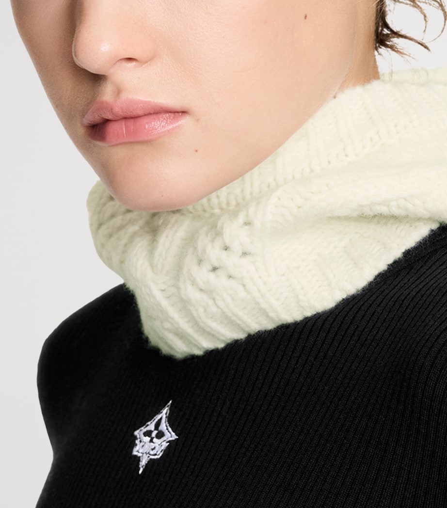 Wool LV Holiday Snood CREAM Image 7