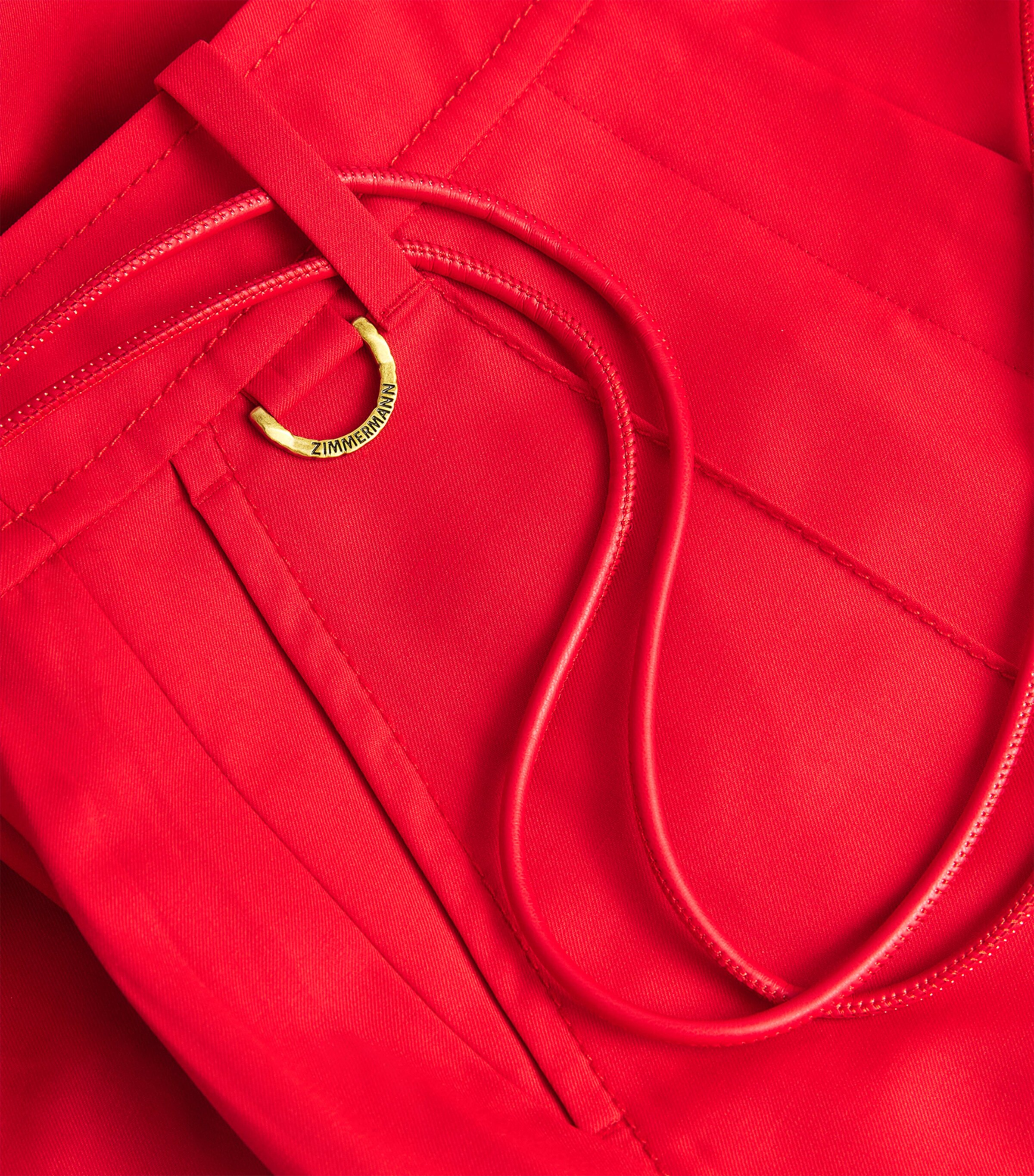 Wool-Blend Crush Tailored Trousers REDRED Image 5