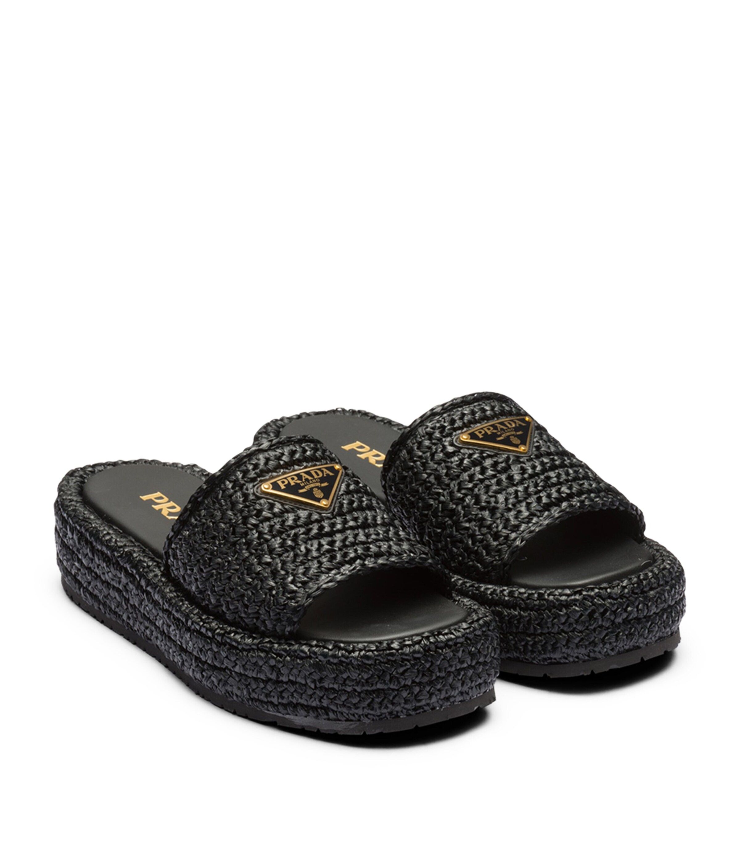 Prada Crochet Flatform Slides 35 | Harrods UK
