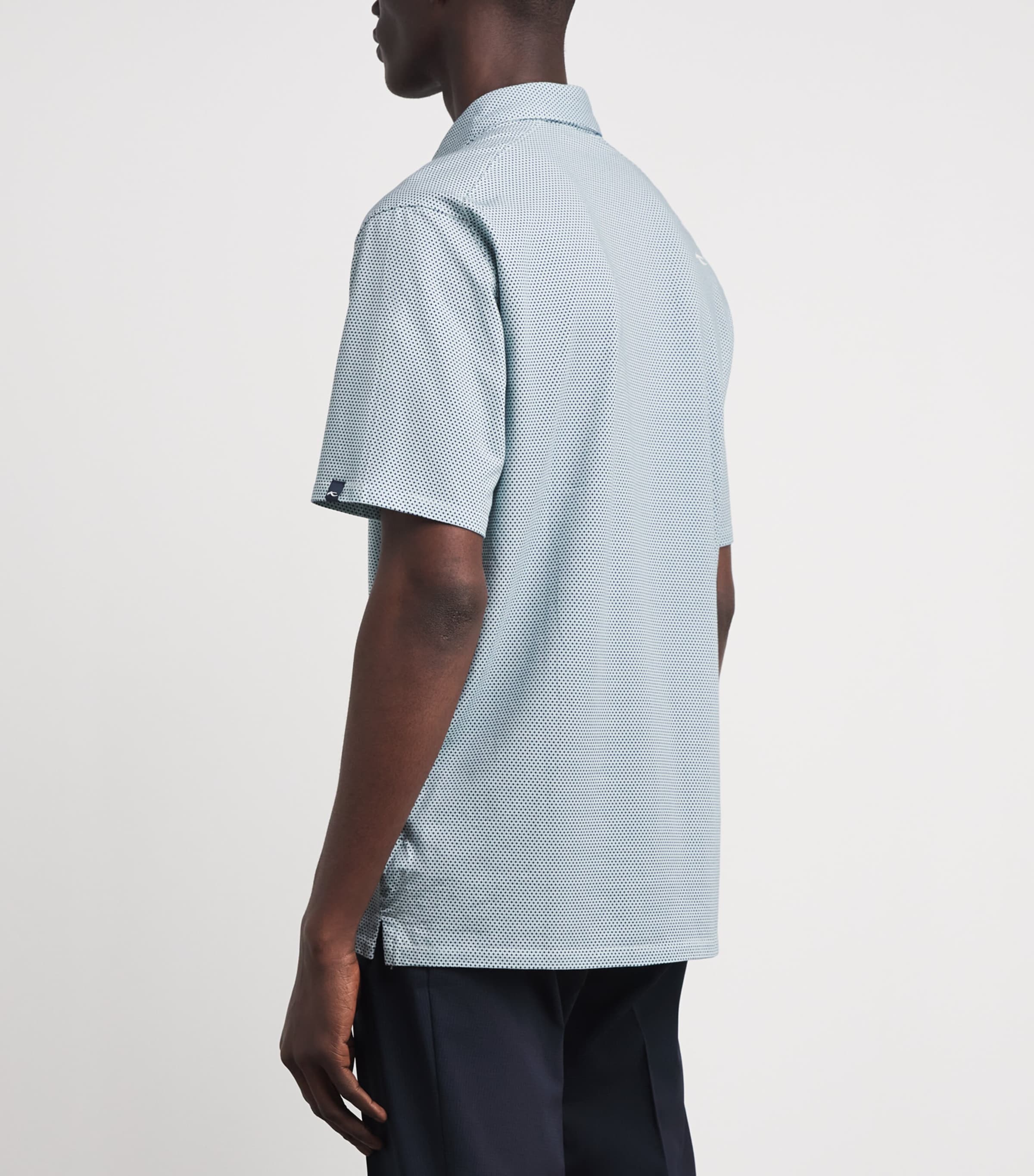 KJUS Mens Pima Cotton Printed Hollow Polo Shirt Rvbk / Whit Image 5