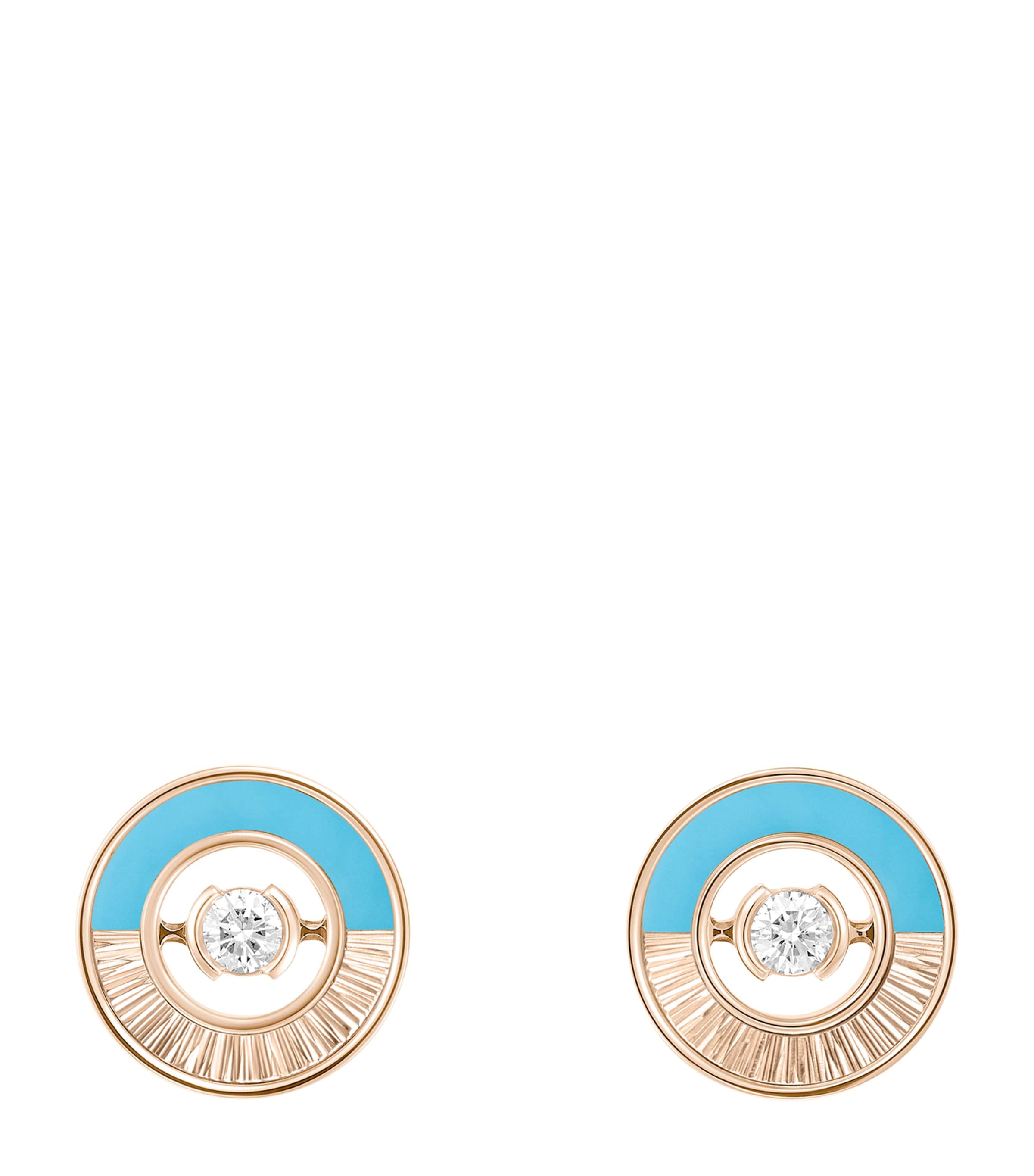 Piaget Rose Gold, Turquoise and Diamond Possession Palace Earrings Turquoise Image 1