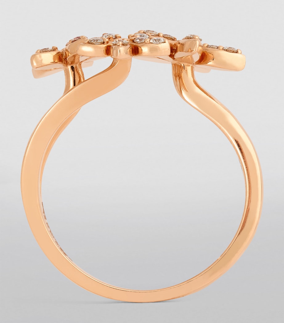 Rose Gold and Diamond Apple Seed Tara Ring ROSE GOLD Image 2