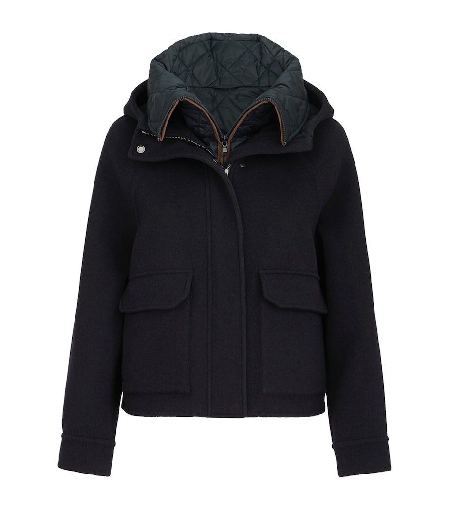 Brunello Cucinelli Womens Virgin Wool-Cashmere Jacket Blu Image 1