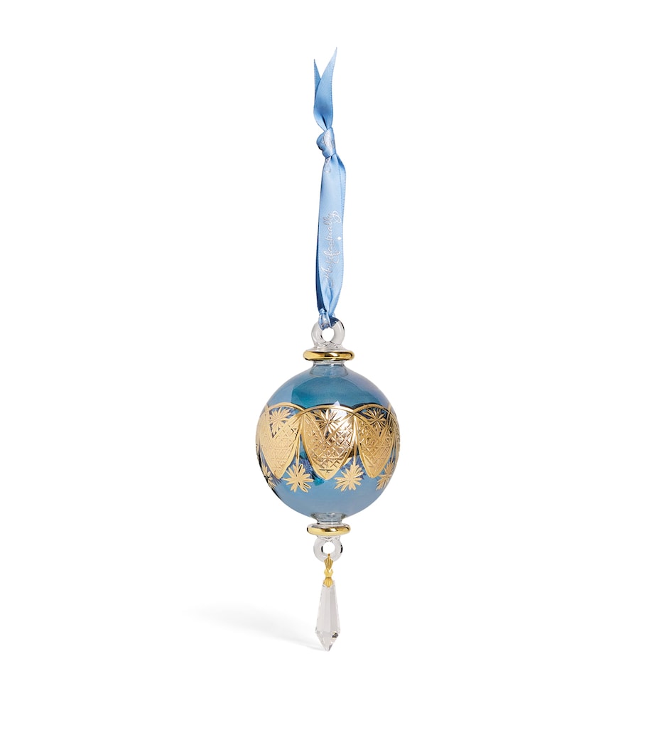 Artifactually Glass Star Drop Crystal Bauble Blue Image 1