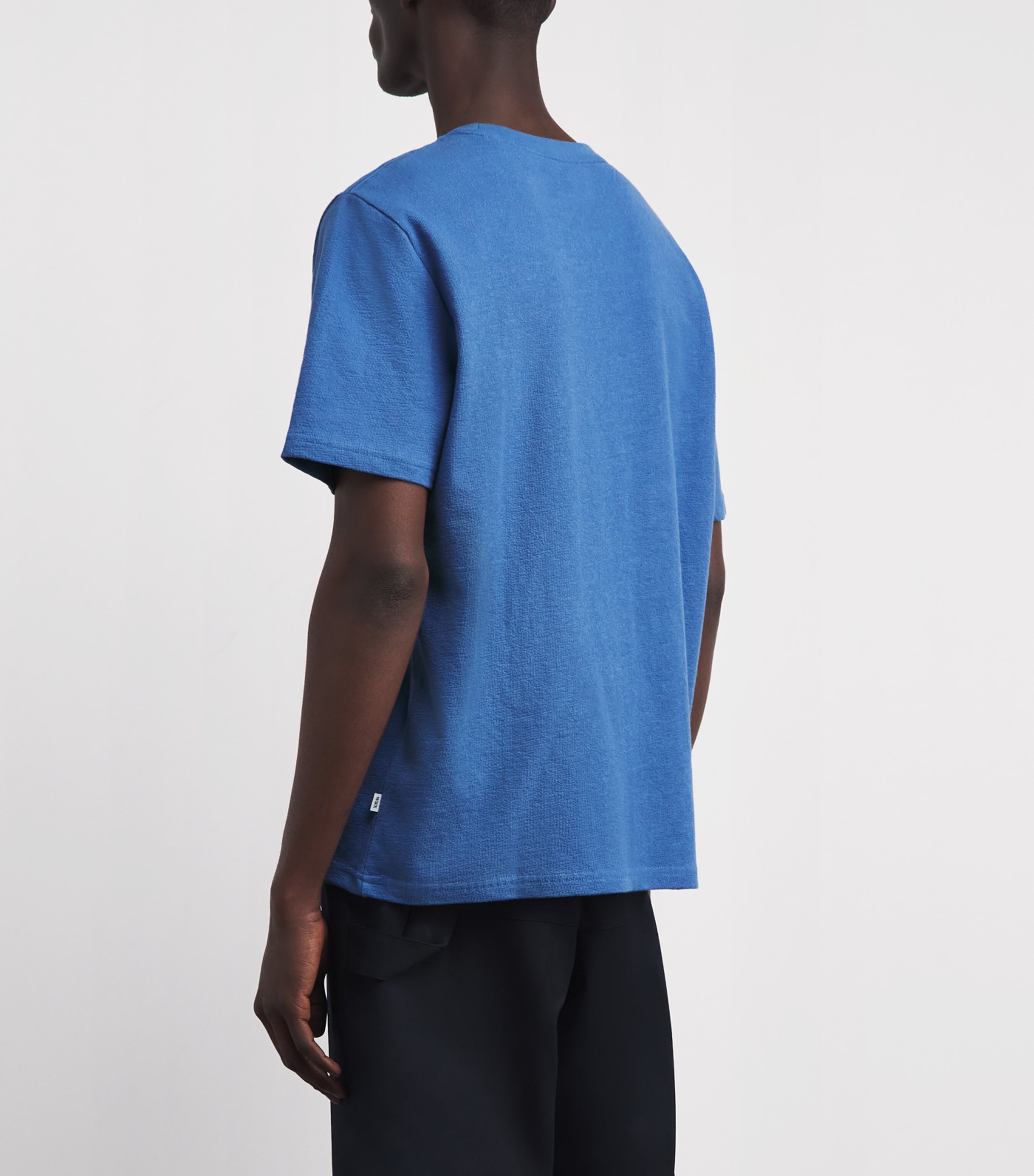 Wax London Mens Organic Cotton Dean T-Shirt French Blue Image 5