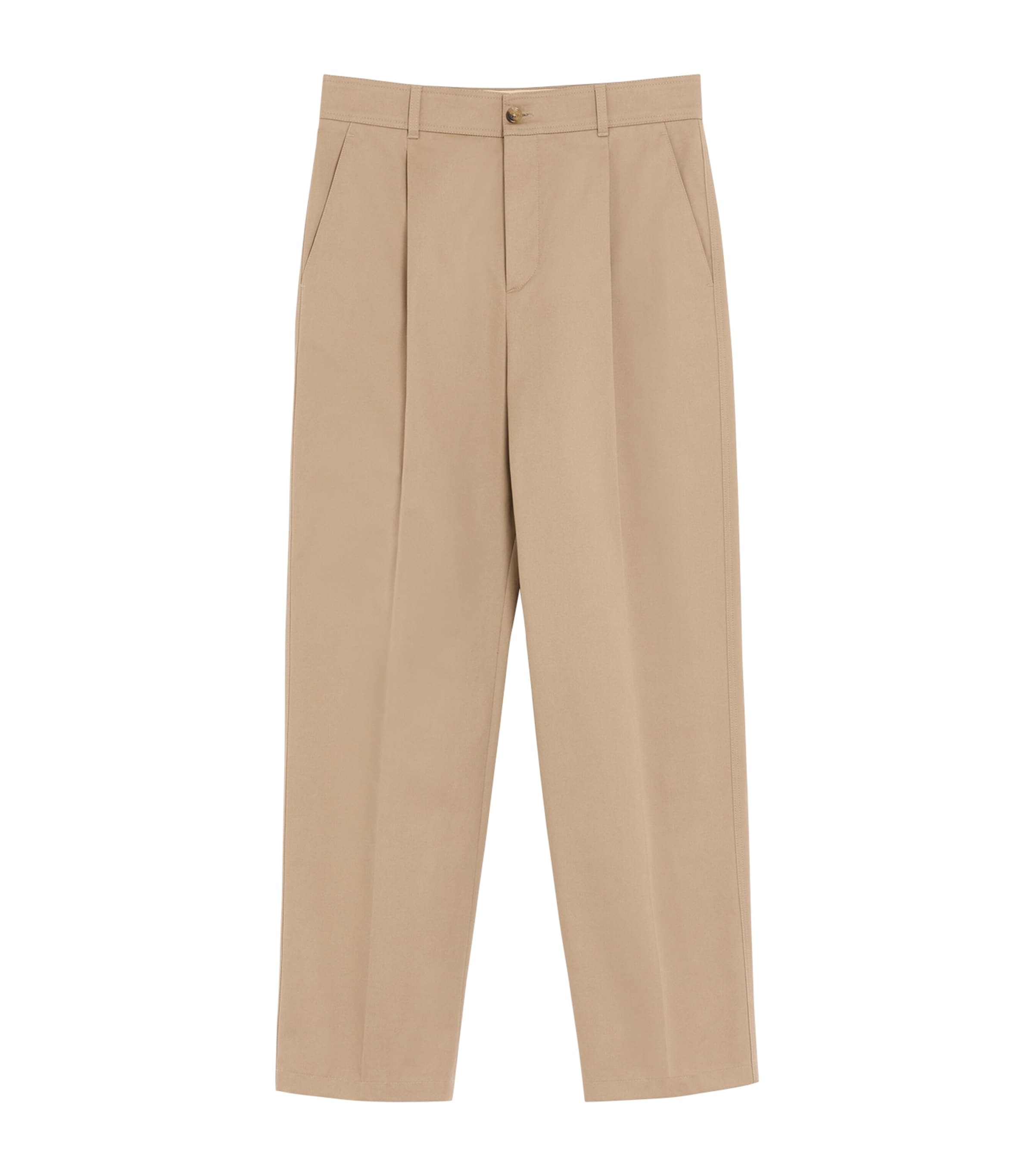 Valentino Mens Cotton Pleated Trousers Image 1